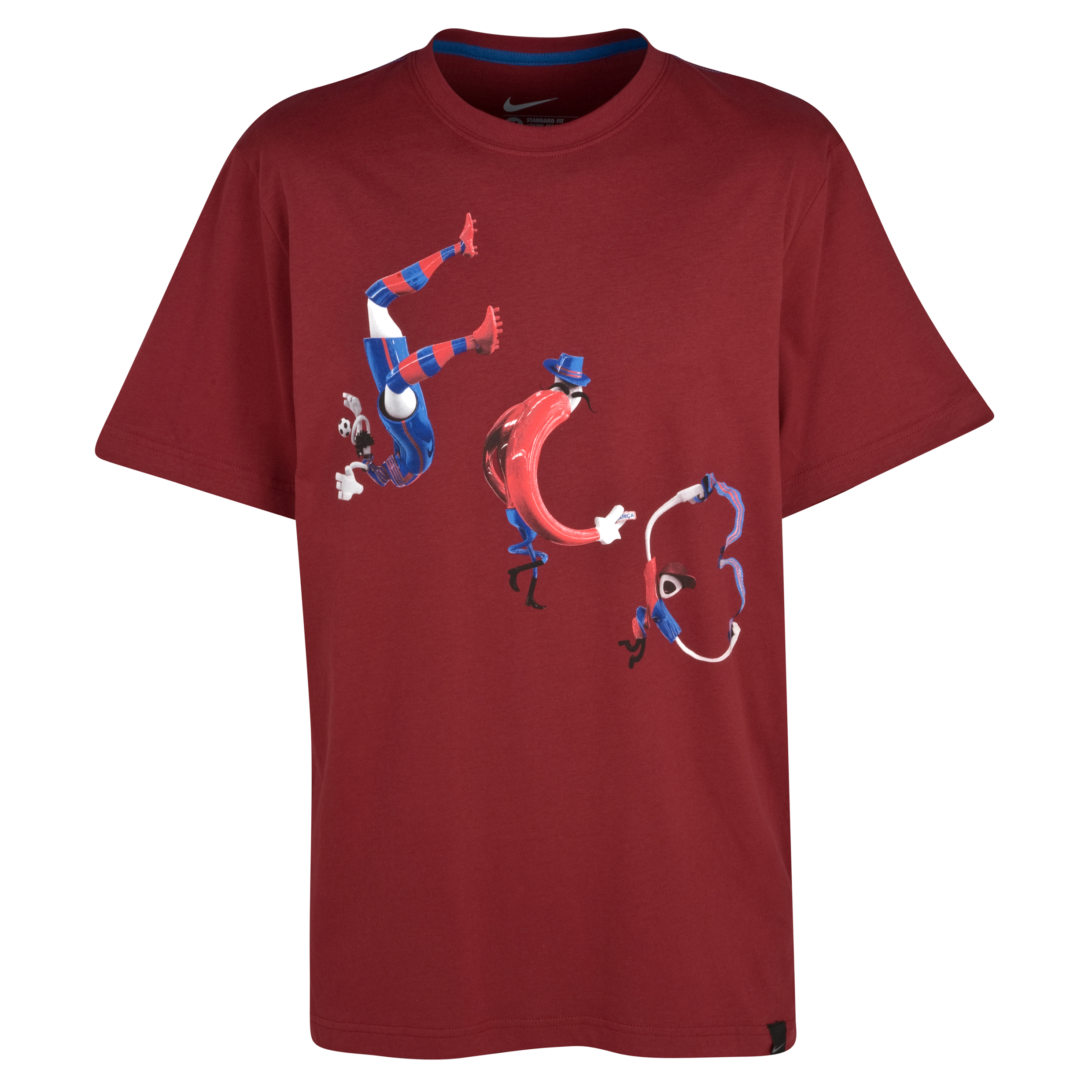 <br>Barcelona Authentic Organic T Shirt Team Red/ Storm Blue