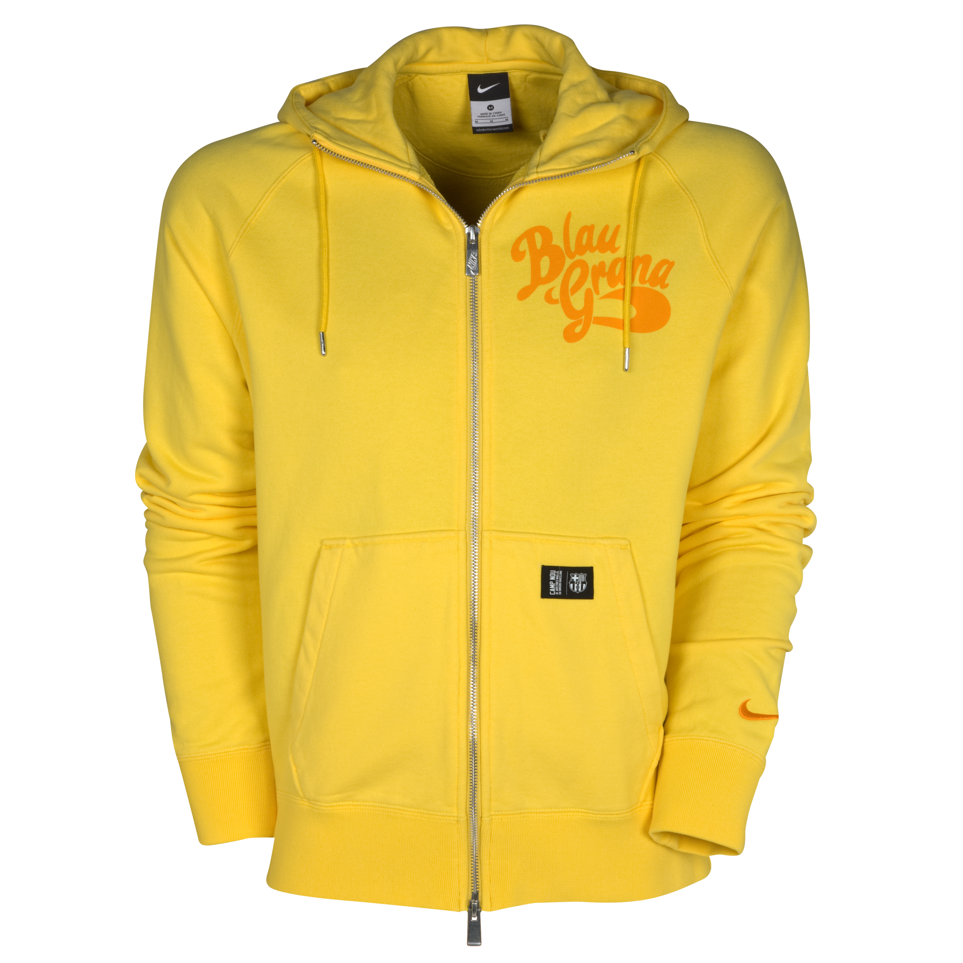 Barcelona Authentic AW77 Full Zip Hoodie Tour Yellow~ Vivid Orange