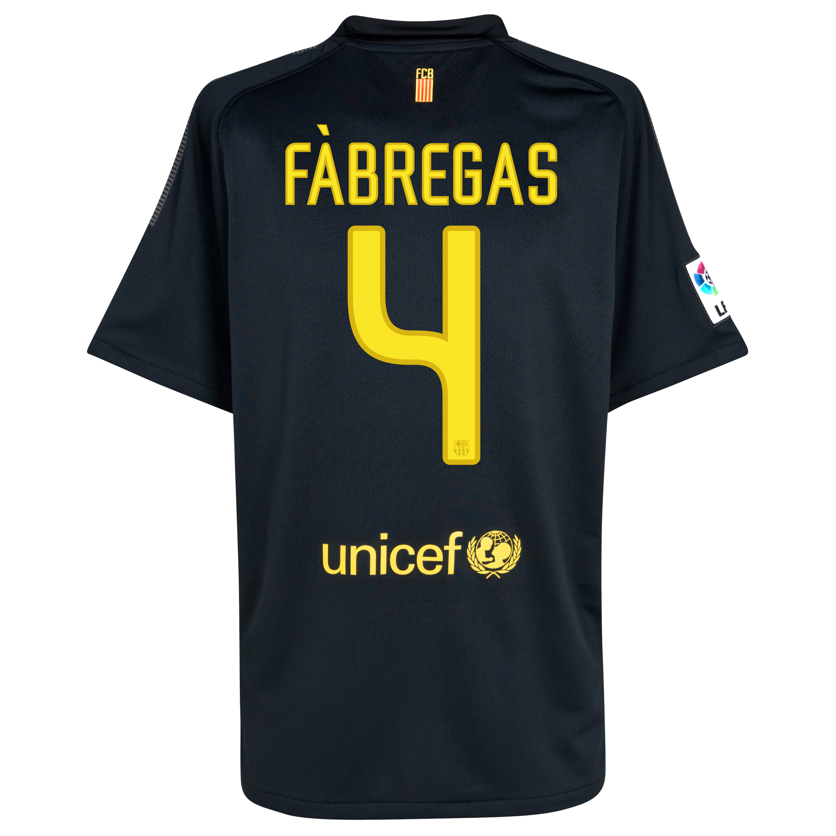 Barcelona Away Shirt 2011/12 with Fabregas 4 printing