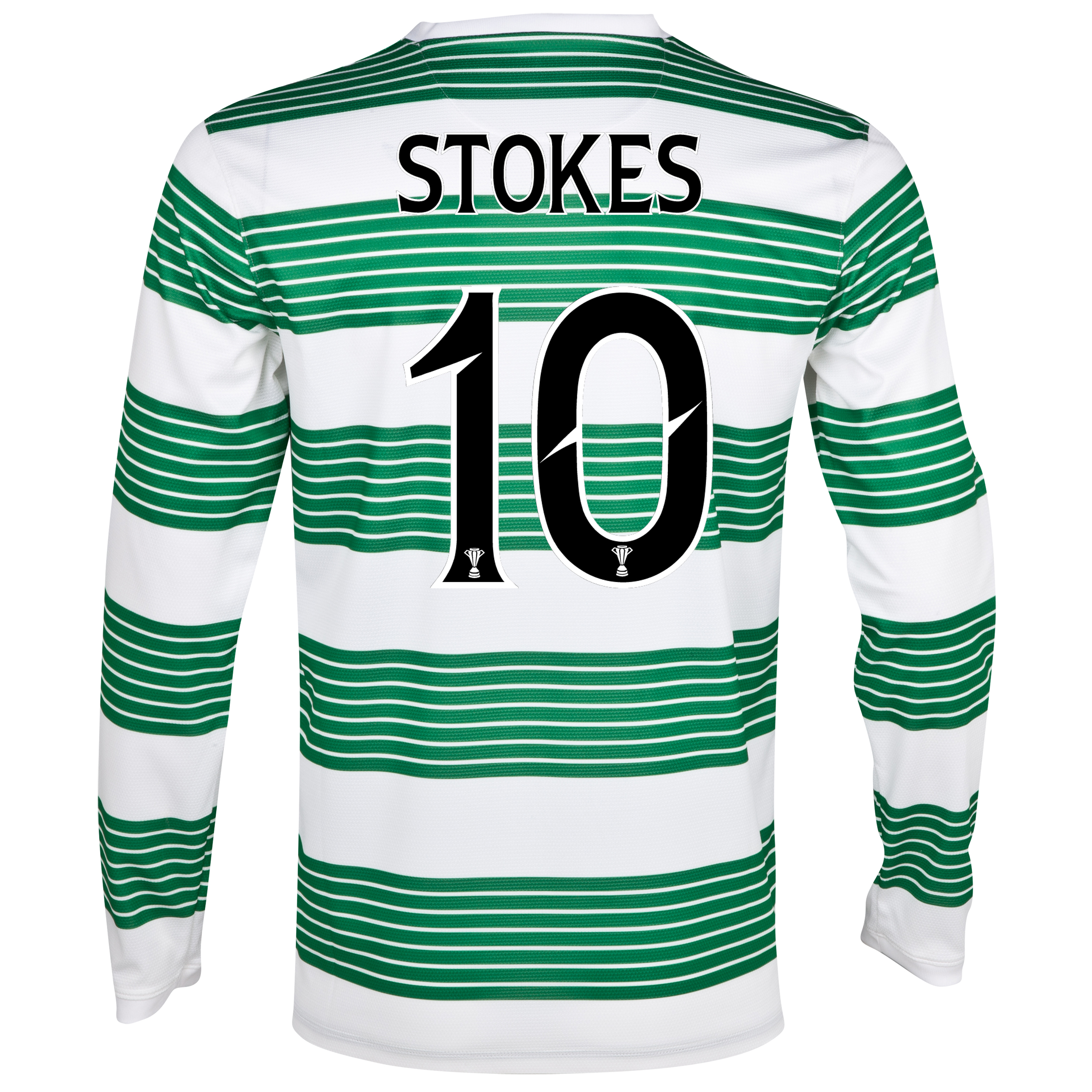 Celtic Home Shirt 2013/14 - L/S- Unsponsored with Stokes 10 printing