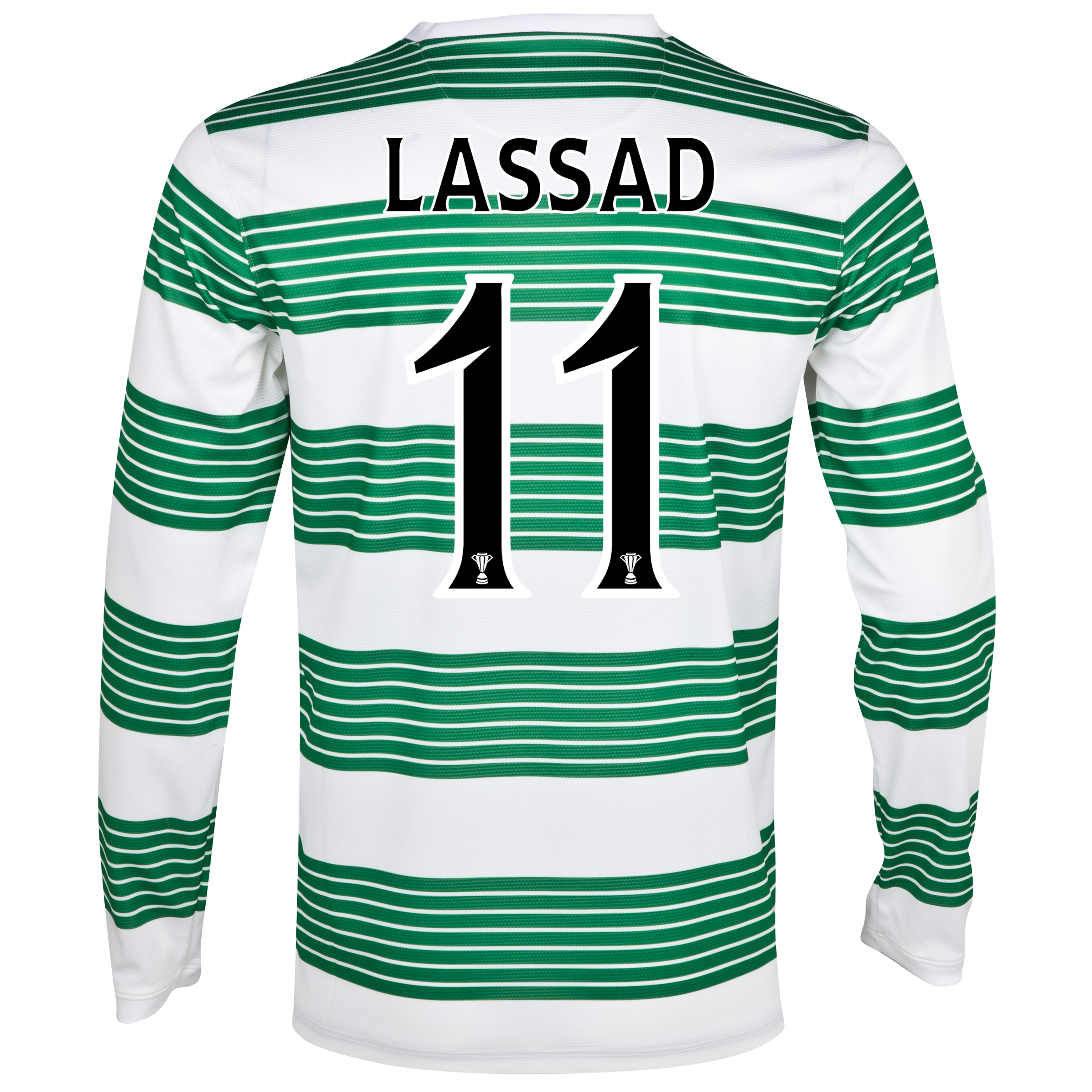 Celtic Home Shirt 2013/14 - L/S- Unsponsored with Lassad 11 printing