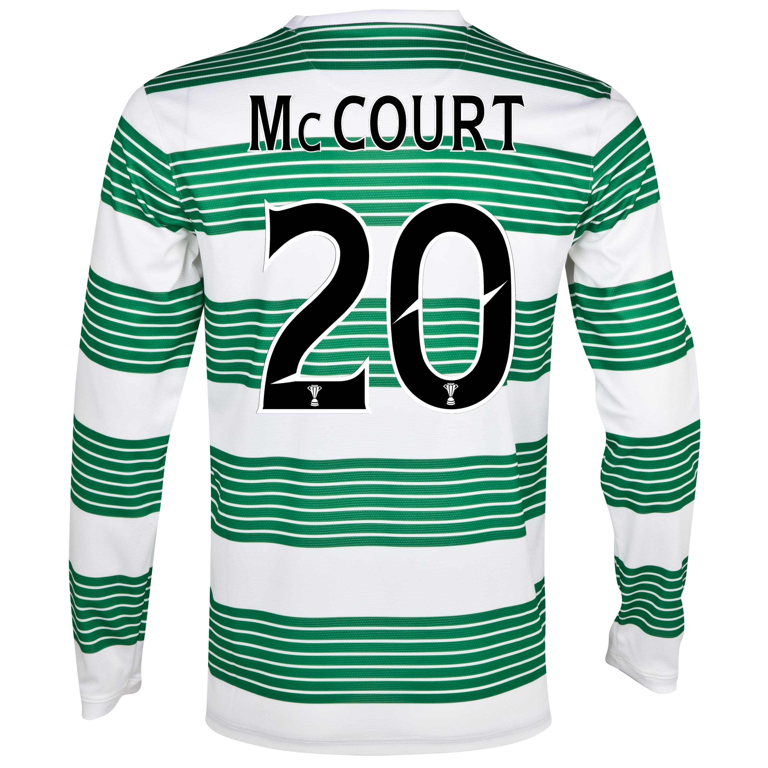 Celtic Home Shirt 2013/14 - L/S- Unsponsored with McCourt 20 printing