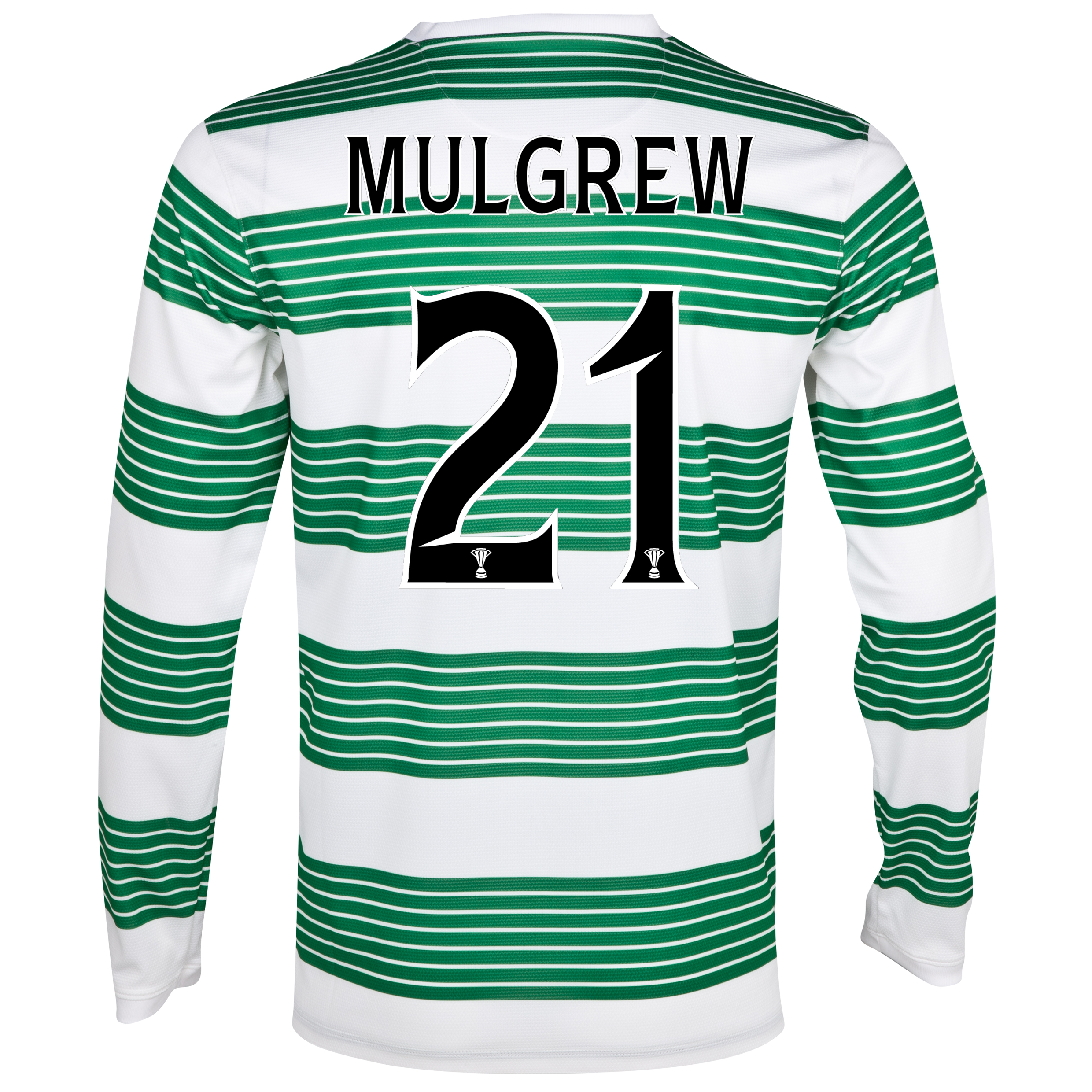 Celtic Home Shirt 2013/14 - L/S- Unsponsored with Mulgrew 21 printing