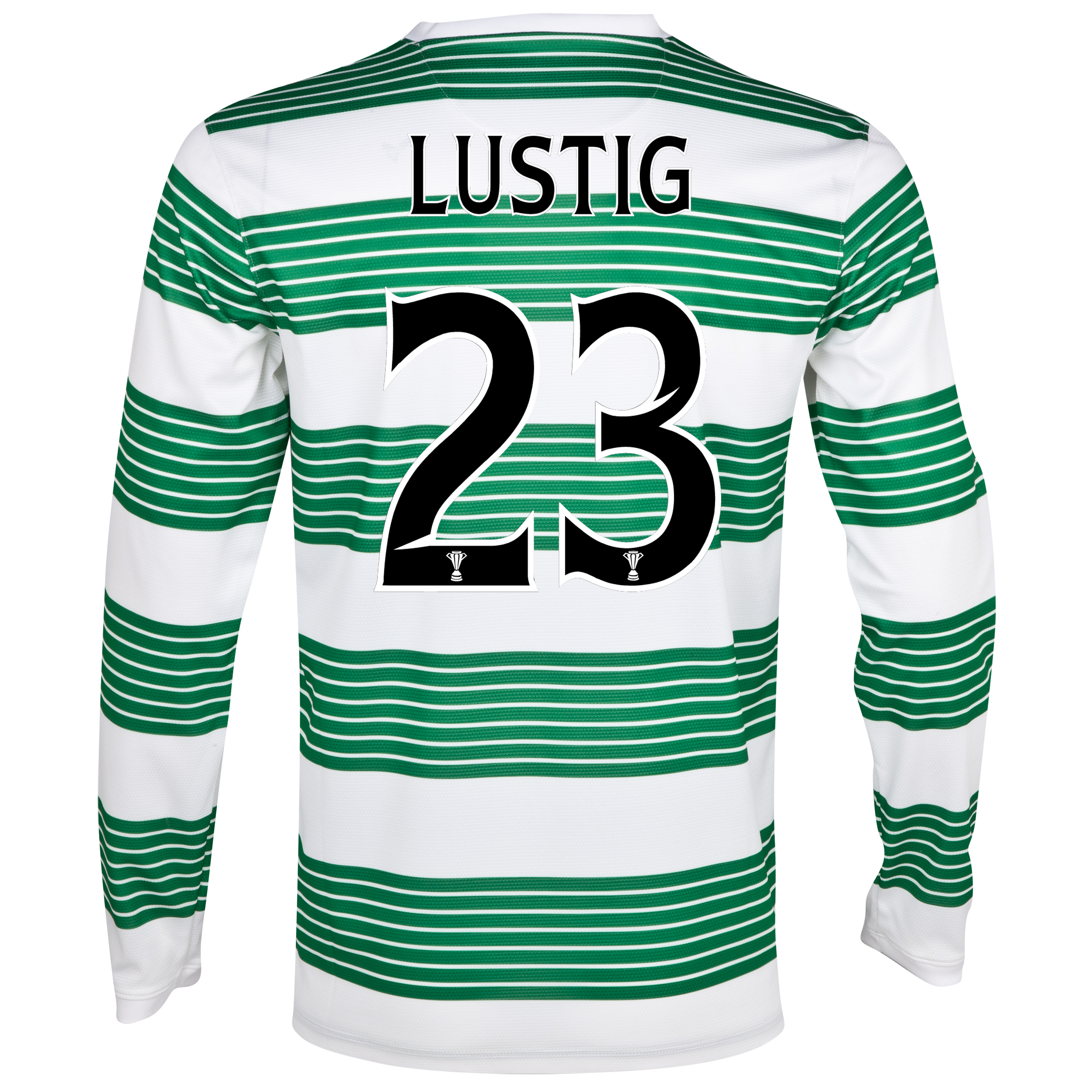Celtic Home Shirt 2013/14 - L/S- Unsponsored with Lustig 23 printing