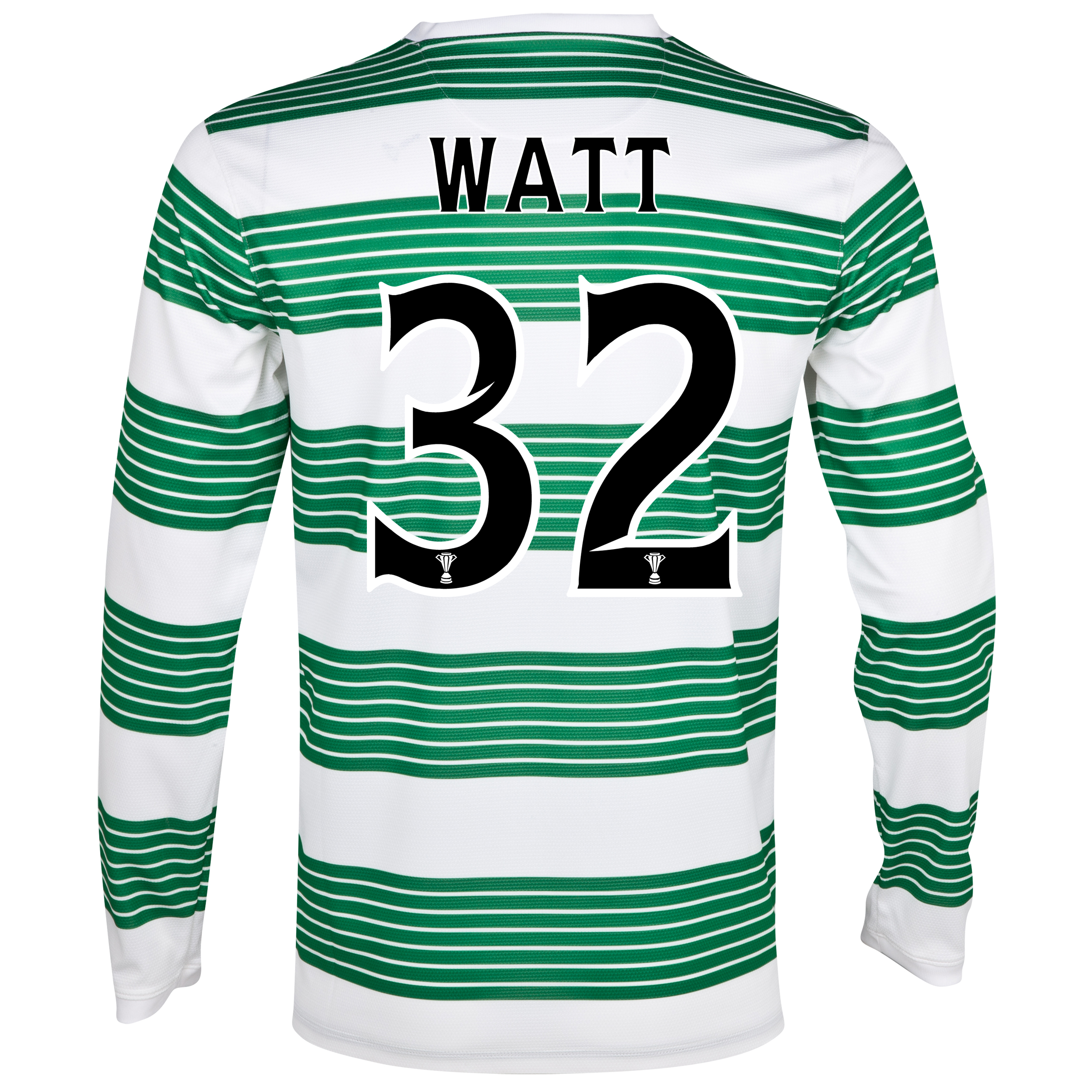 Celtic Home Shirt 2013/14 - L/S- Unsponsored with Watt 32 printing