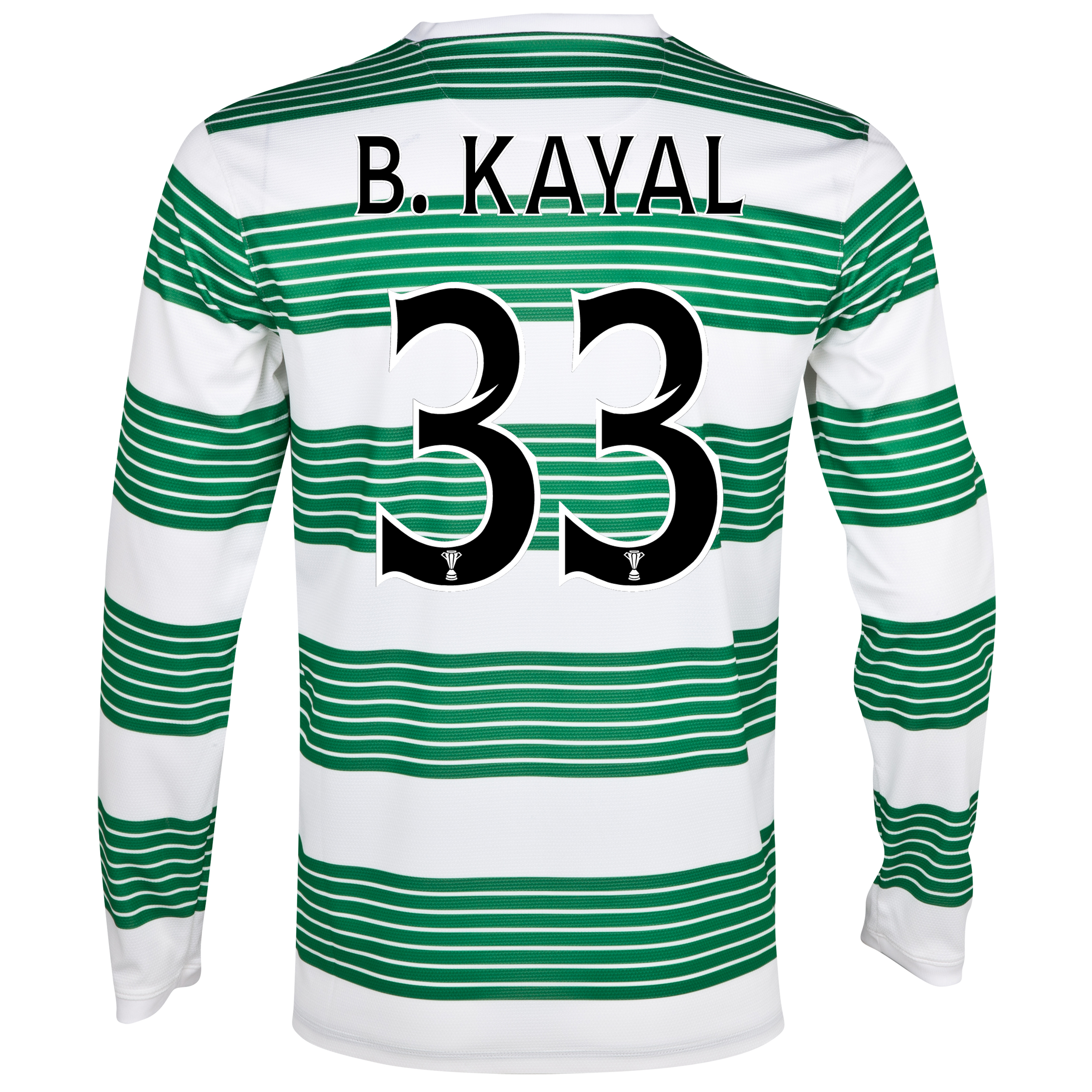 Celtic Home Shirt 2013/14 - L/S- Unsponsored with B.Kayal 33 printing
