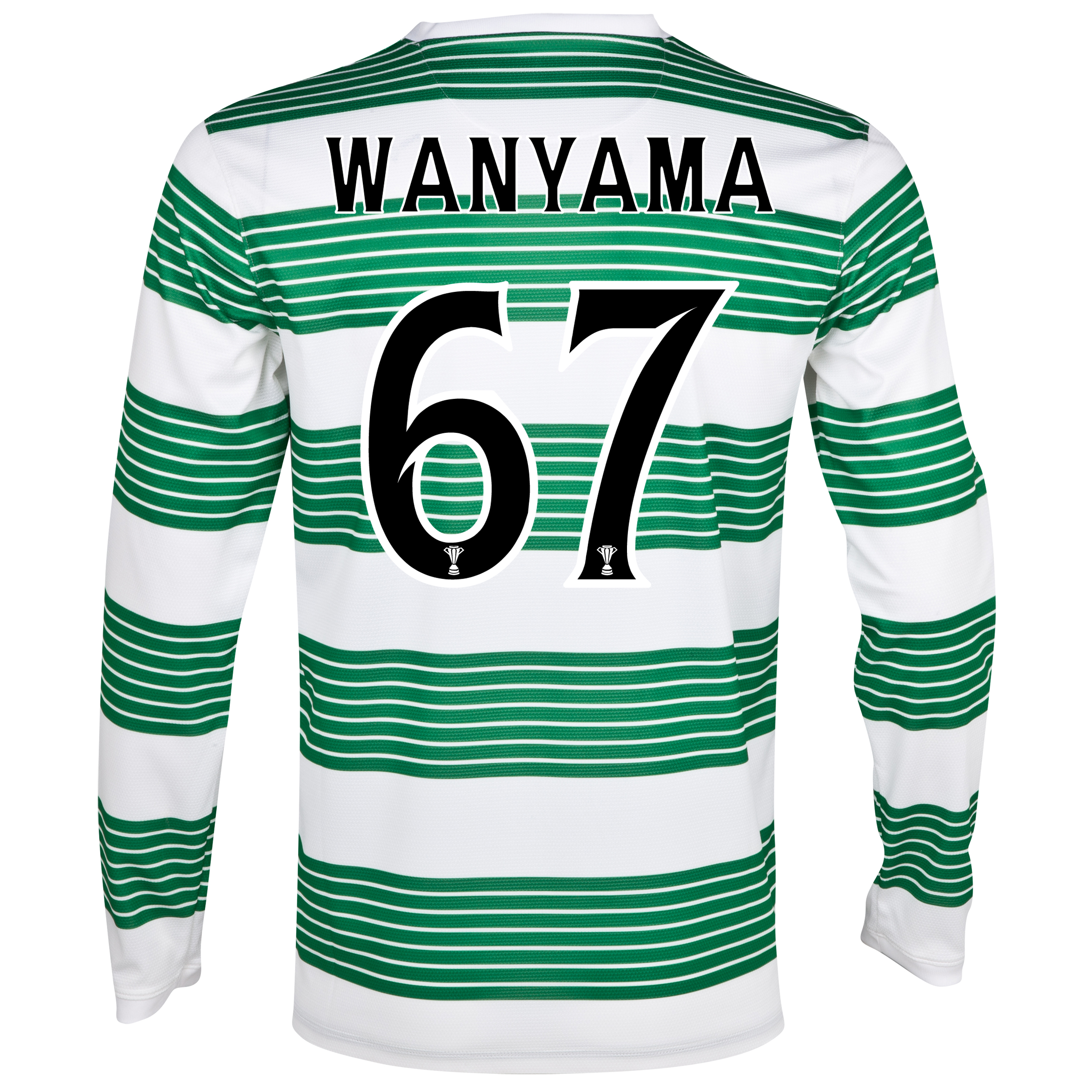 Celtic Home Shirt 2013/14 - L/S- Unsponsored with Wanyama 67 printing