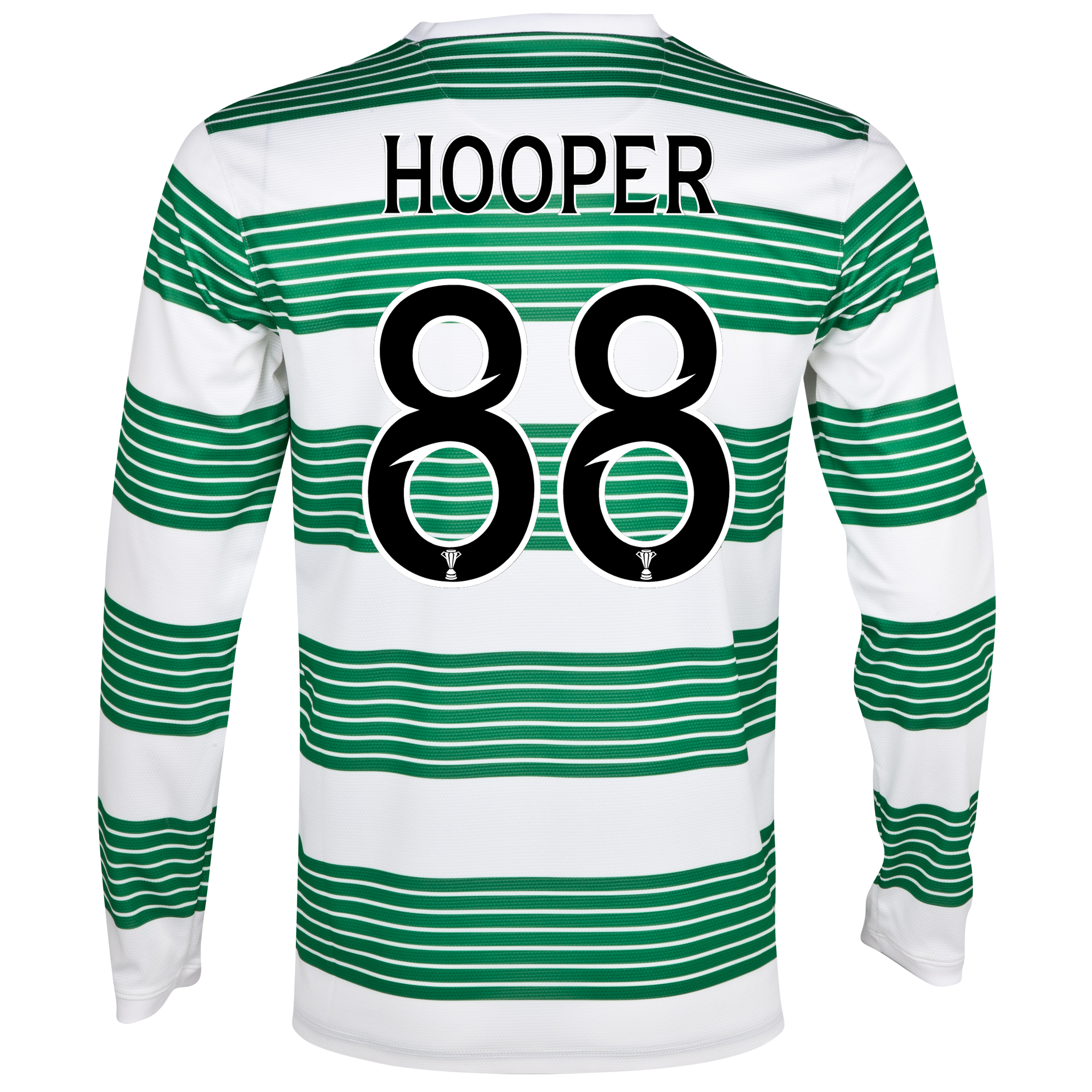 Celtic Home Shirt 2013/14 - L/S- Unsponsored with Hooper 88 printing