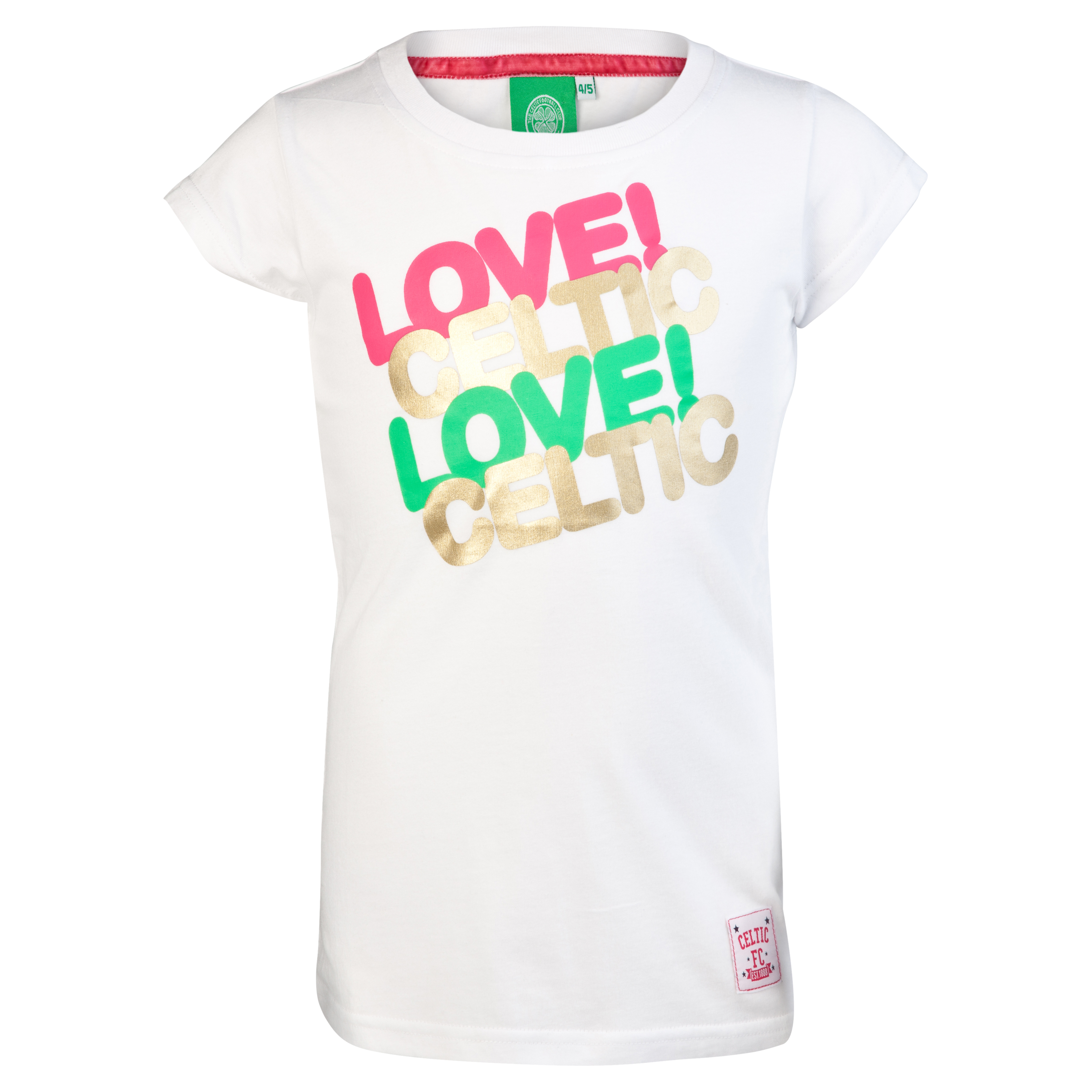 Celtic Love Graphic T-Shirt - White - Girls
