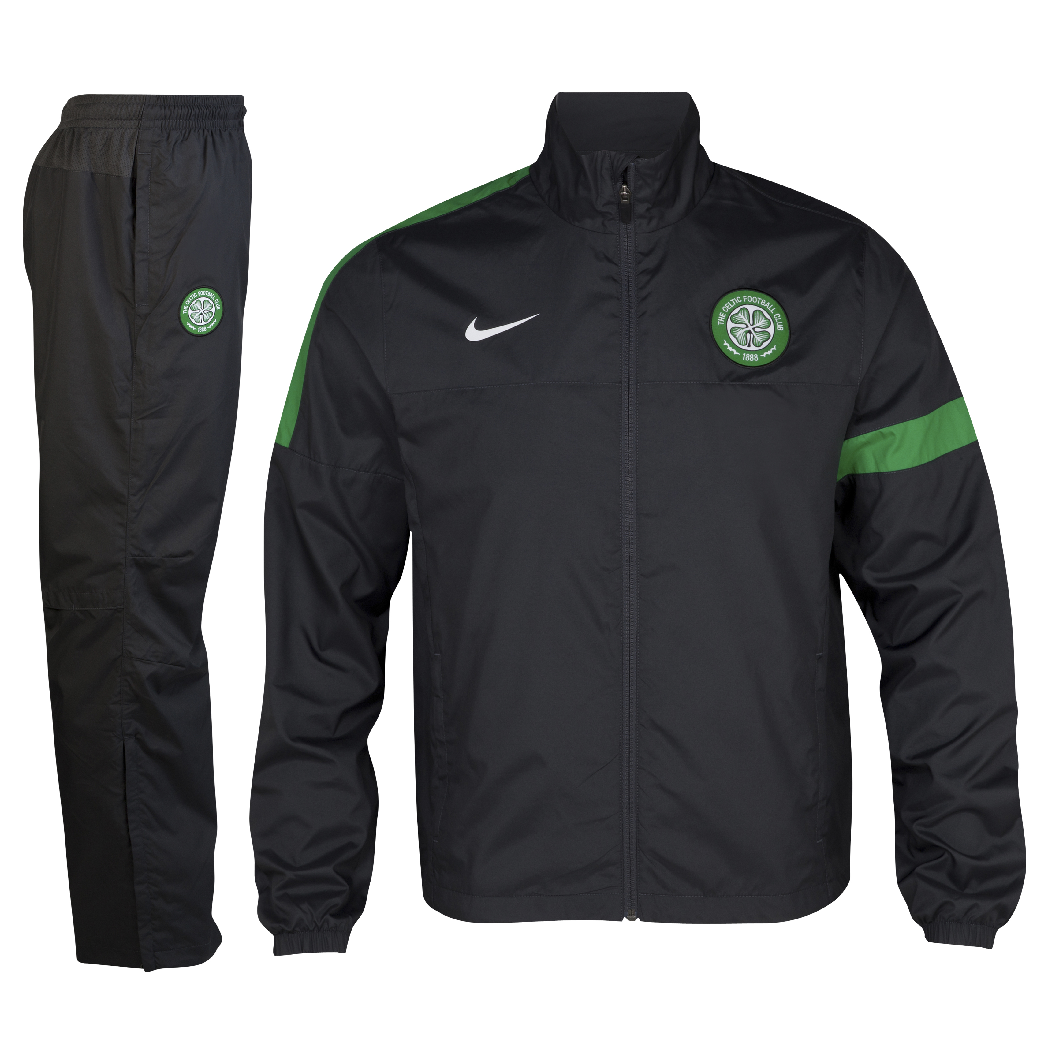 Celtic Sideline Woven Warm Up Tracksuit - Anthracite/Anthracite/White - Kids