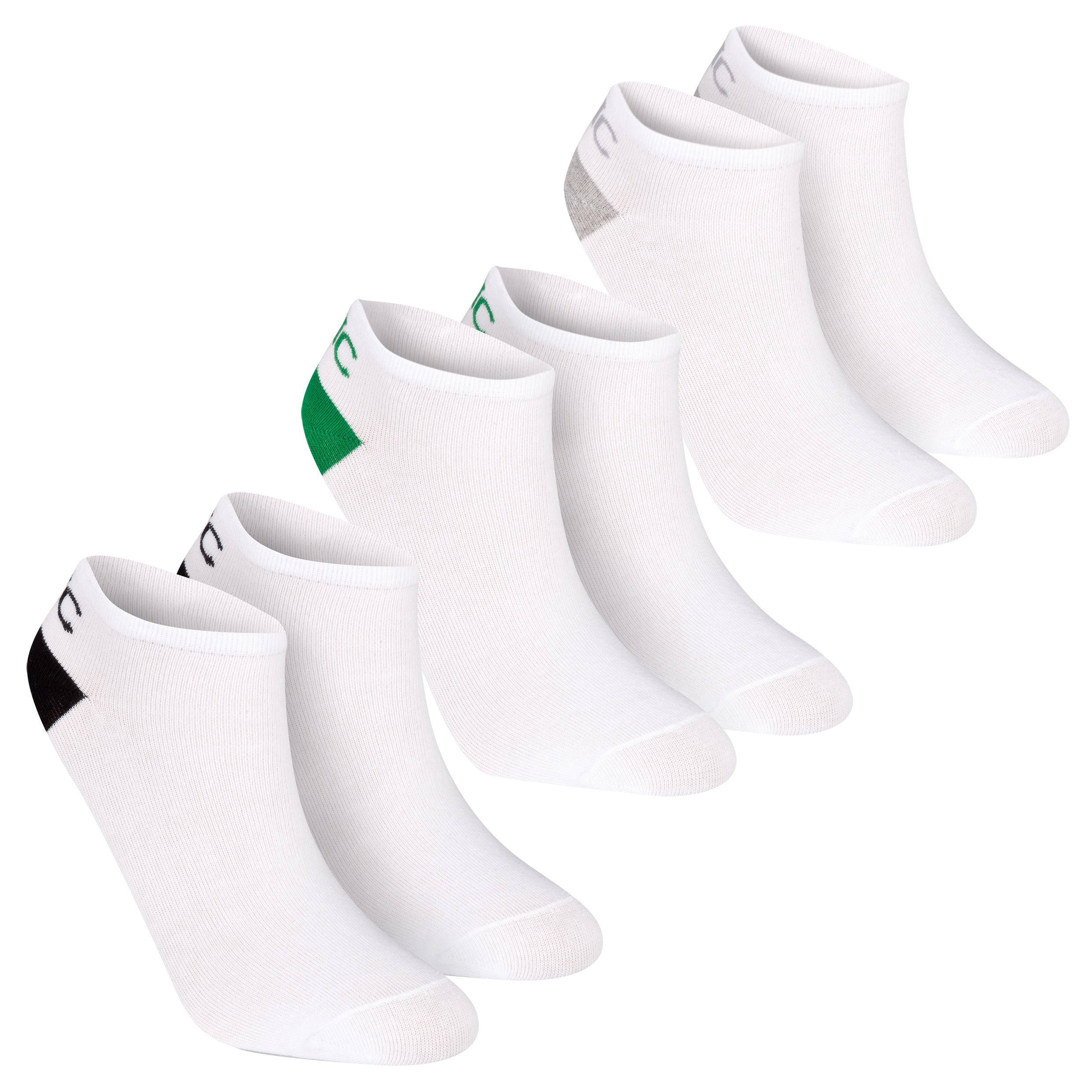 Celtic 3 Pack Trainer Socks - White - Mens