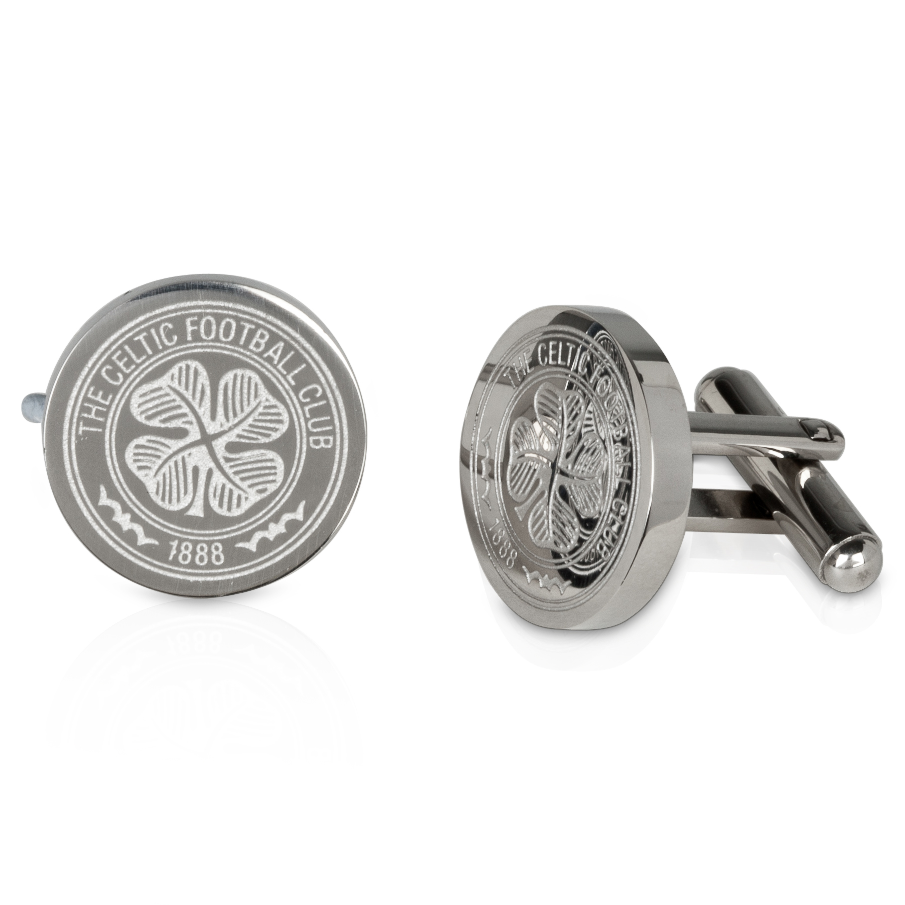 Celtic Cut Out Crest Cufflinks - Stainless Steel