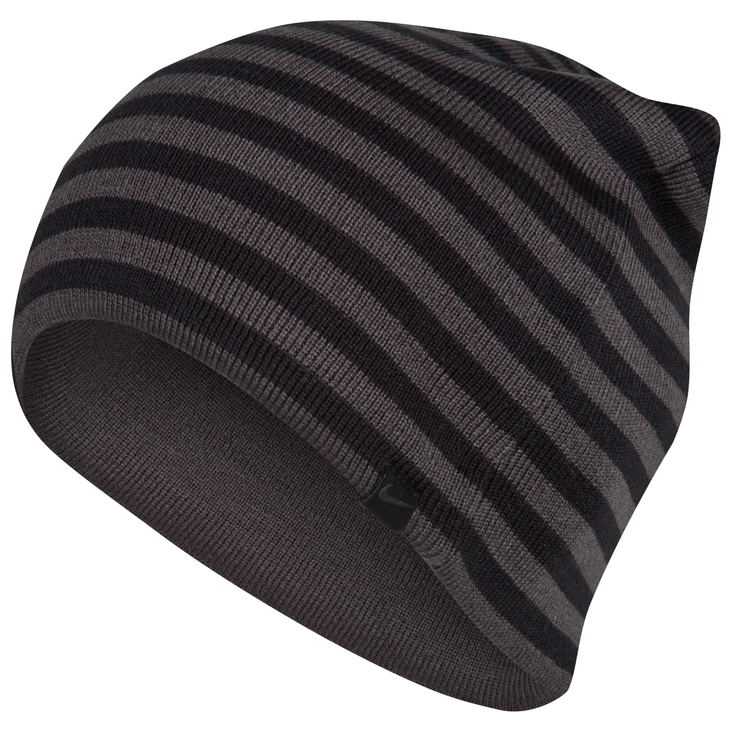 Celtic Stripe/Solid Reversible Beanie - Anthracite/Black/white