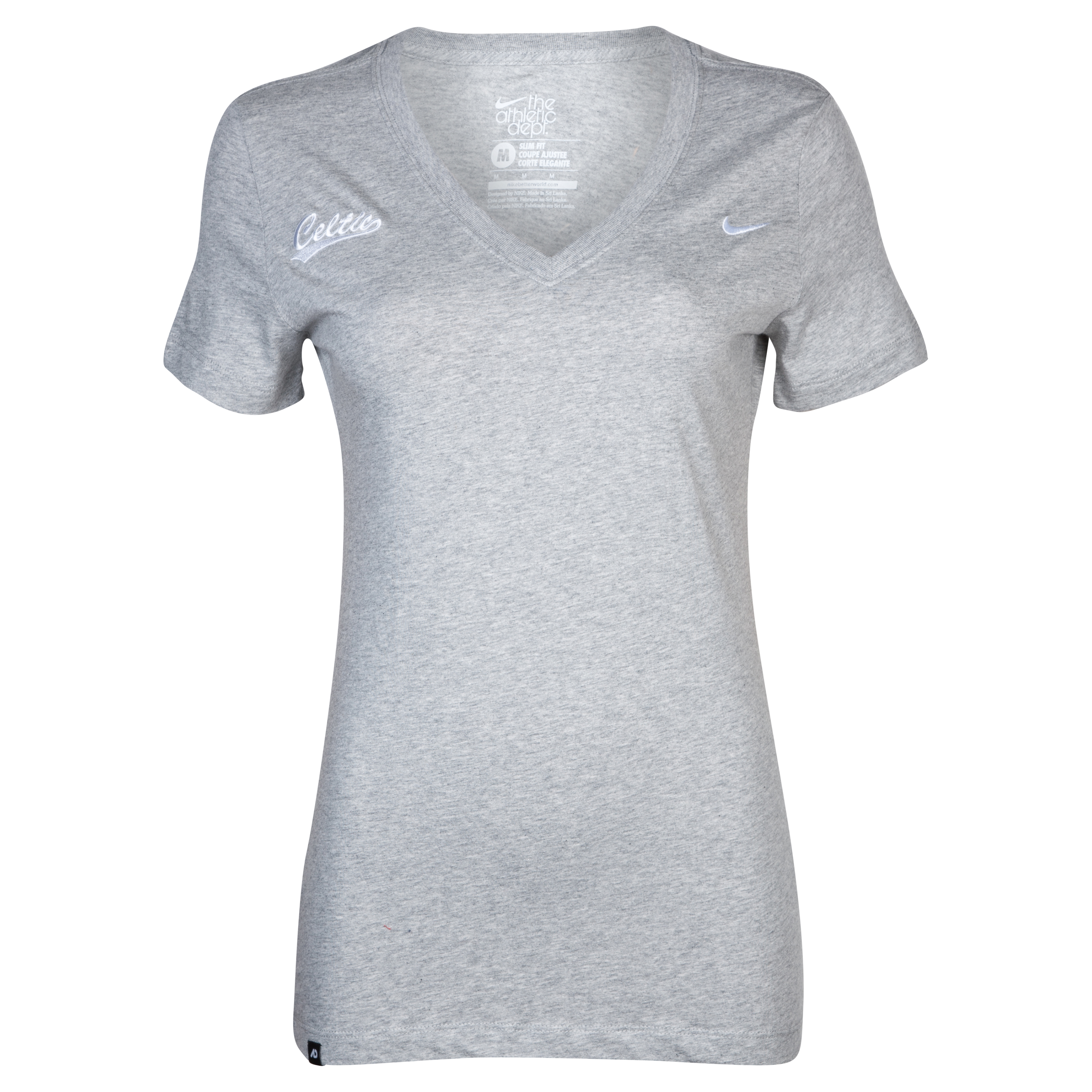 Celtic V Neck T-Shirt - Grey Heather - Womens