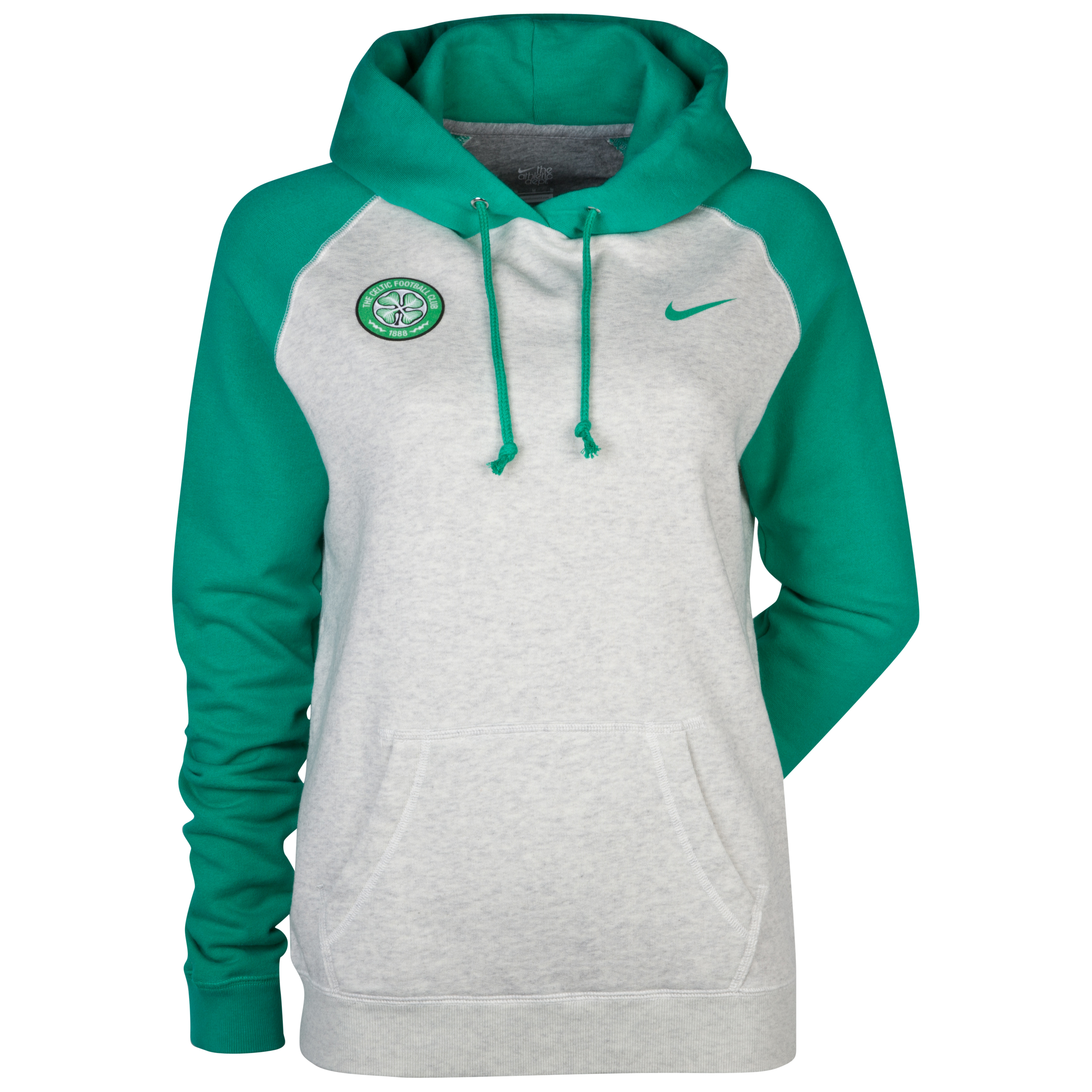 Celtic Raglan Sleeve Hoody  - Oatmeal Heather/Stadium Green - Womens