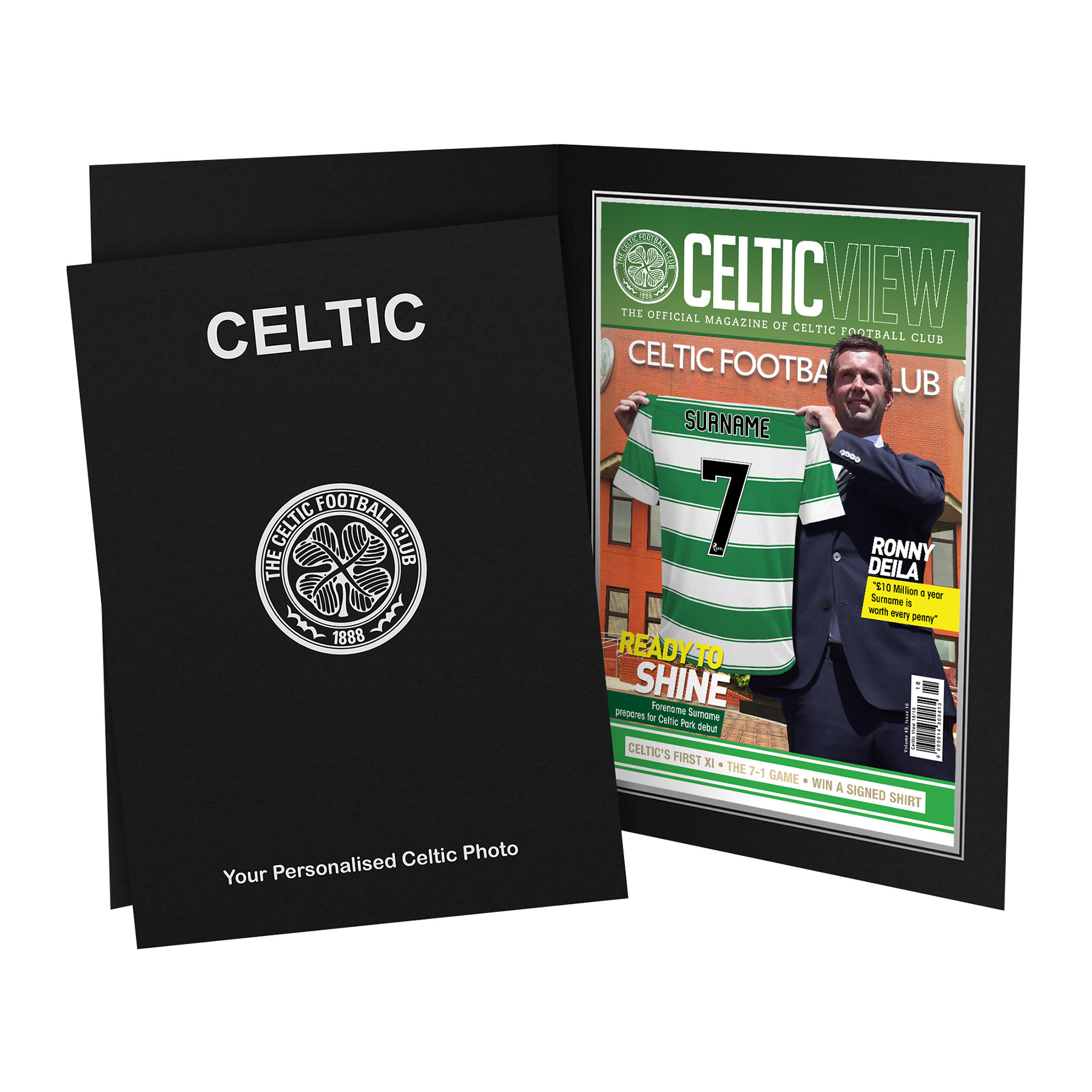 Celtic Personalised Magazine Cover in Presentation Folder