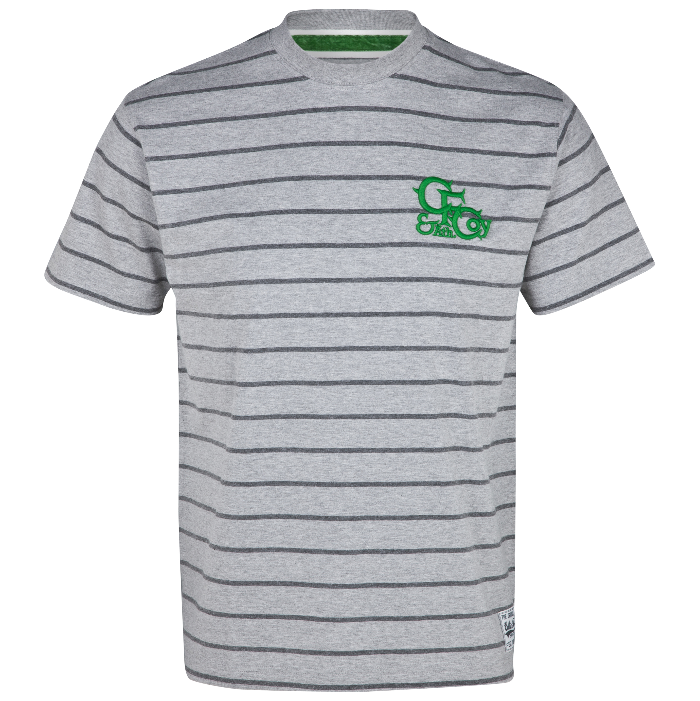 Celtic Heritage Transitional Stripe T-Shirt - Grey Marl - Mens