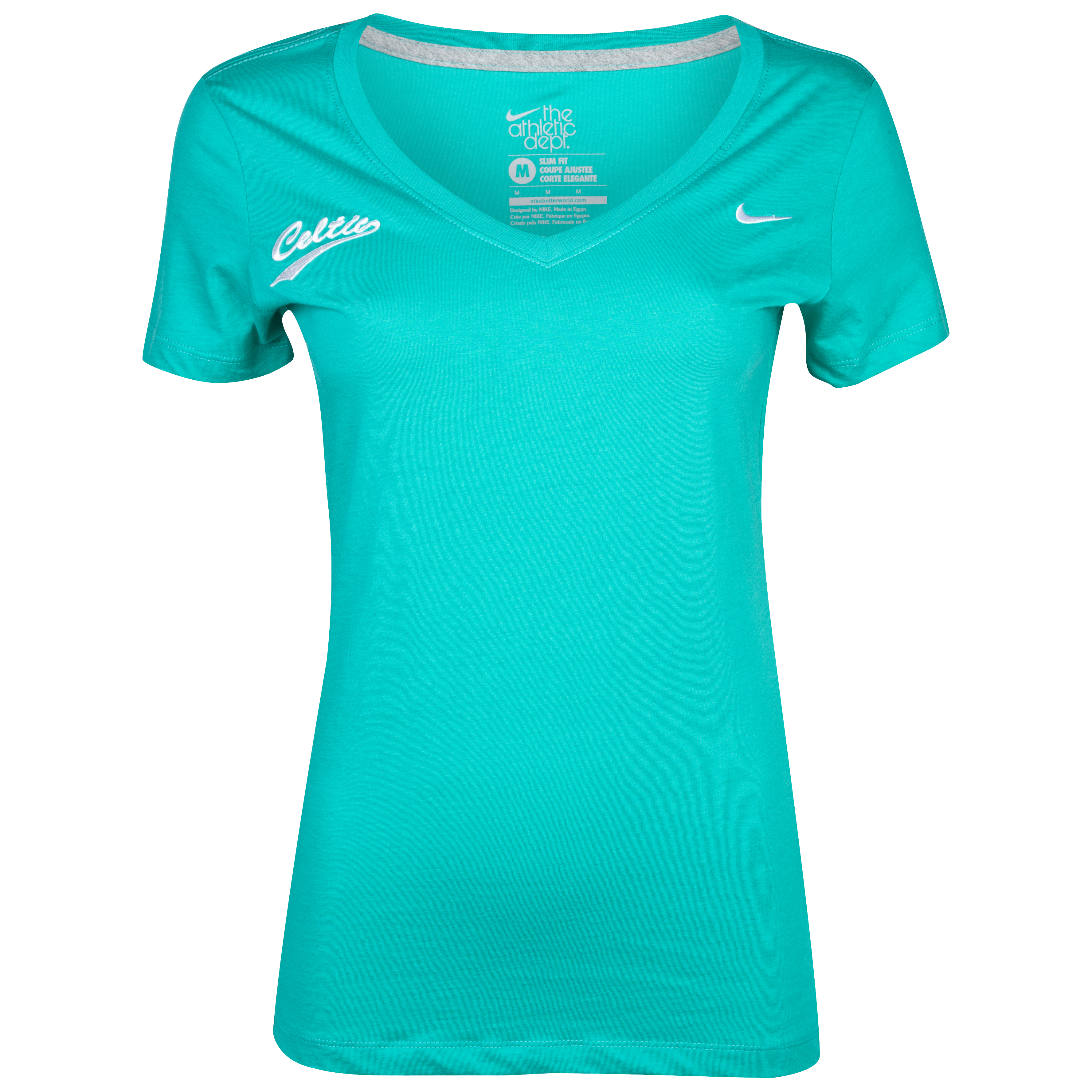 Celtic V-Neck T-Shirt - Atomic Teal - Womens