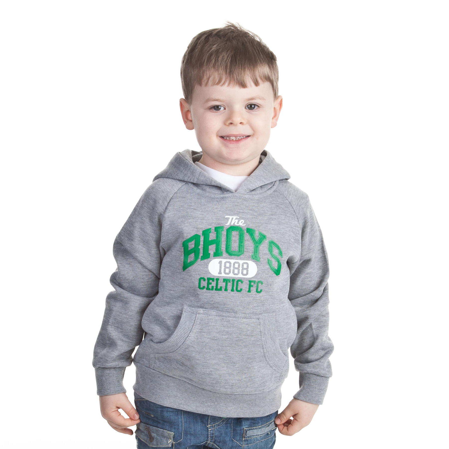 Celtic Essentials The Bhoys Graphic Hoody - Grey Marl - Boys