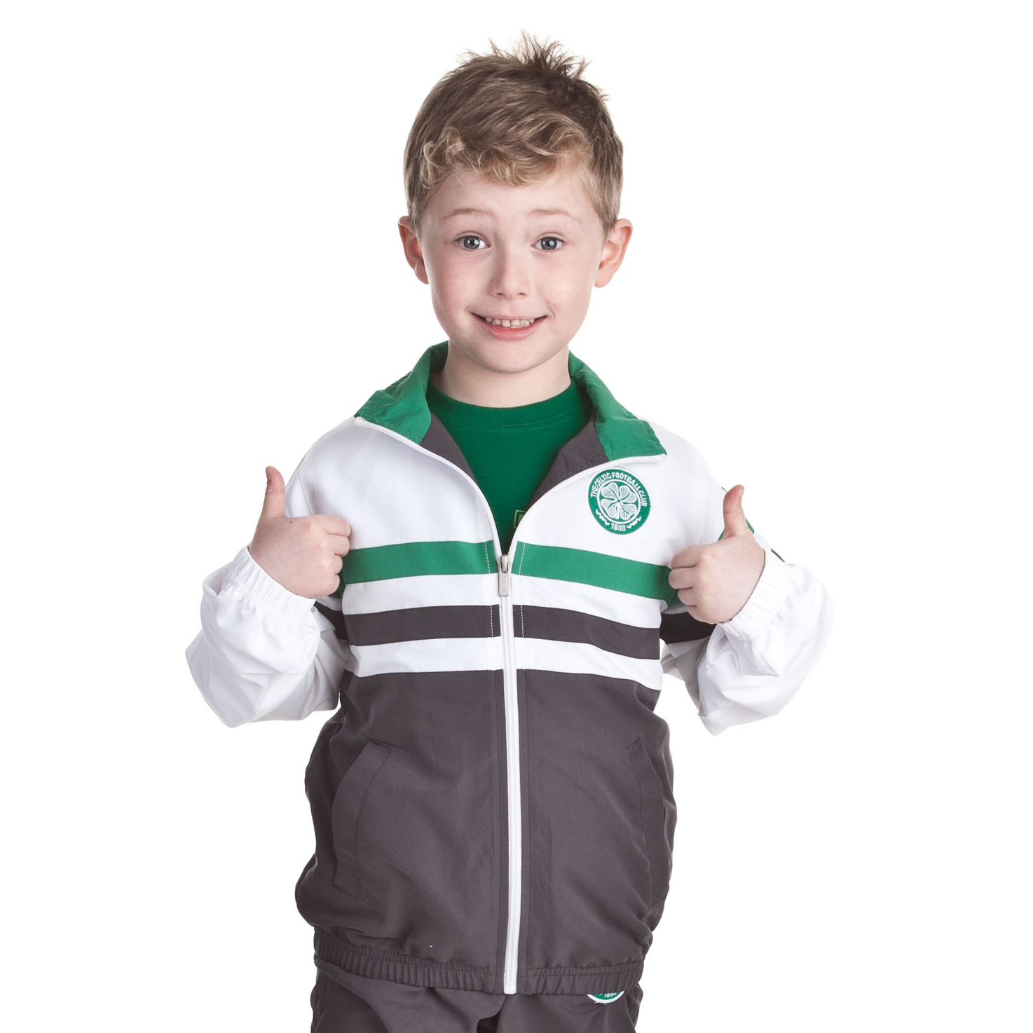 Celtic Essentials Paneled Track Suit - Carbon - Boys