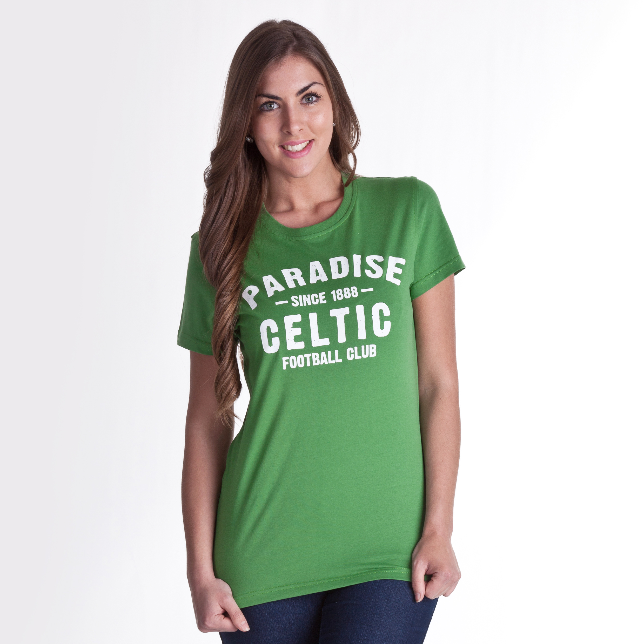 Celtic Graphic Pigment Print T-Shirt - Green - Womens