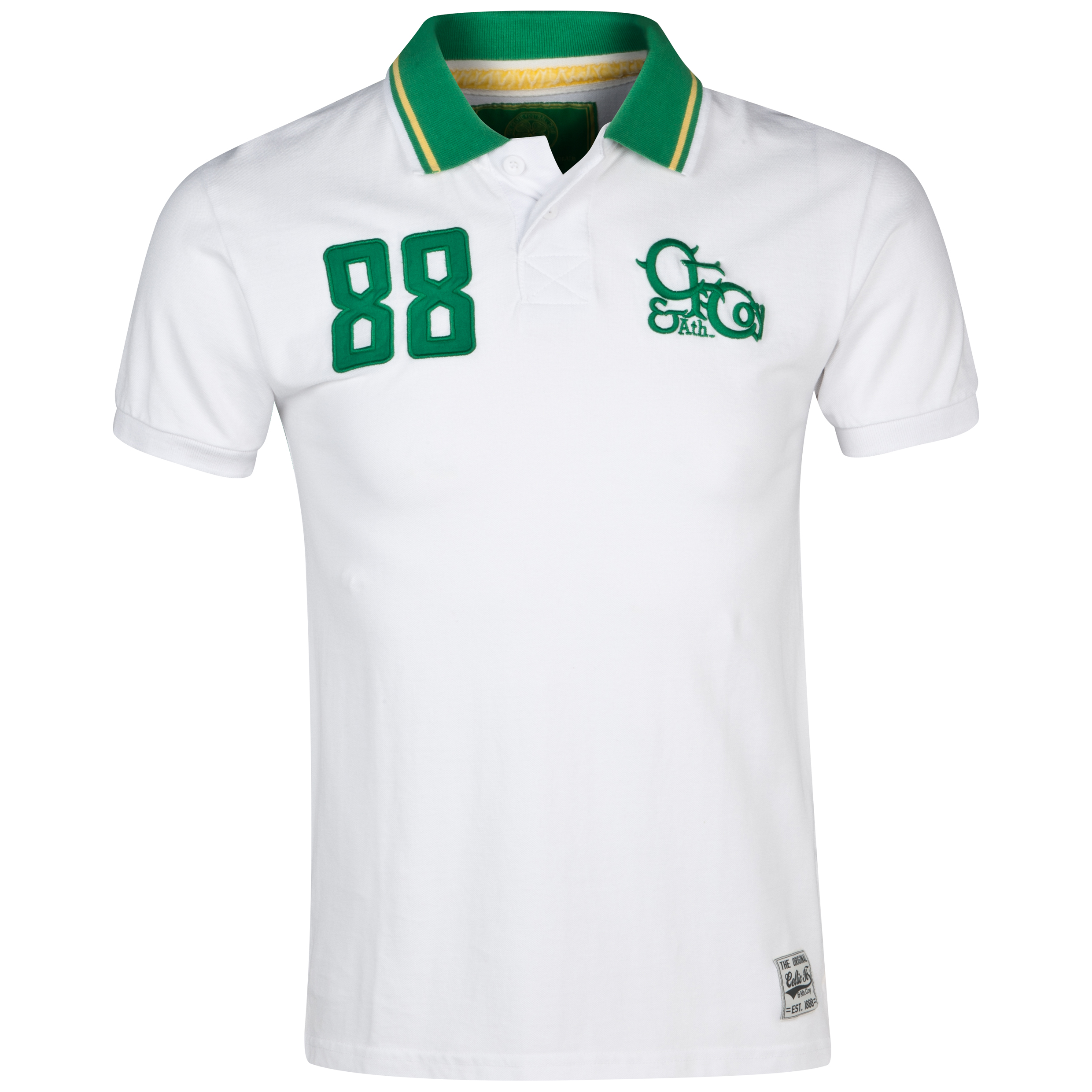 Celtic Heritage 88 Contrast Collar Polo - White - Mens