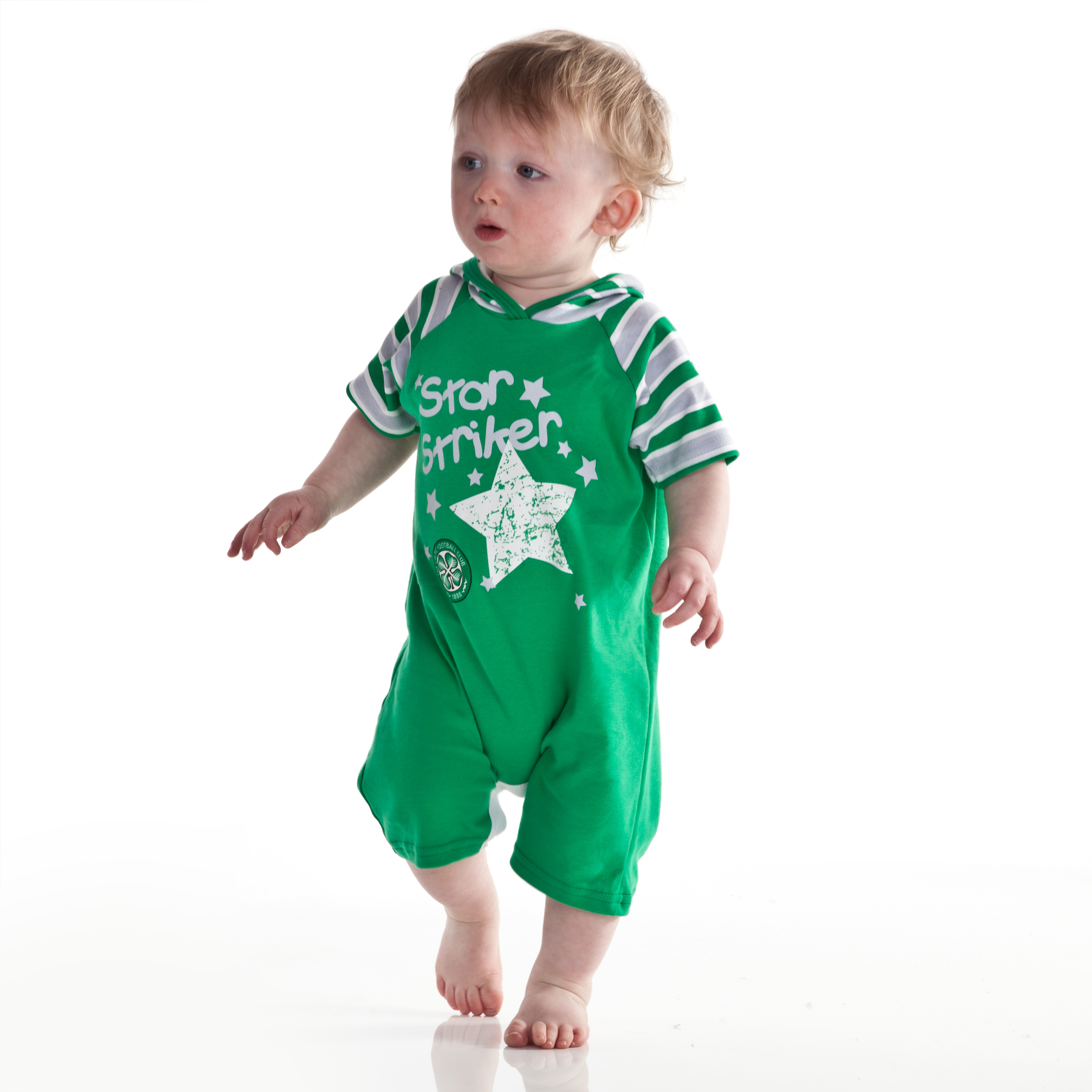 Celtic Hooded Romper - Green - Baby Boys