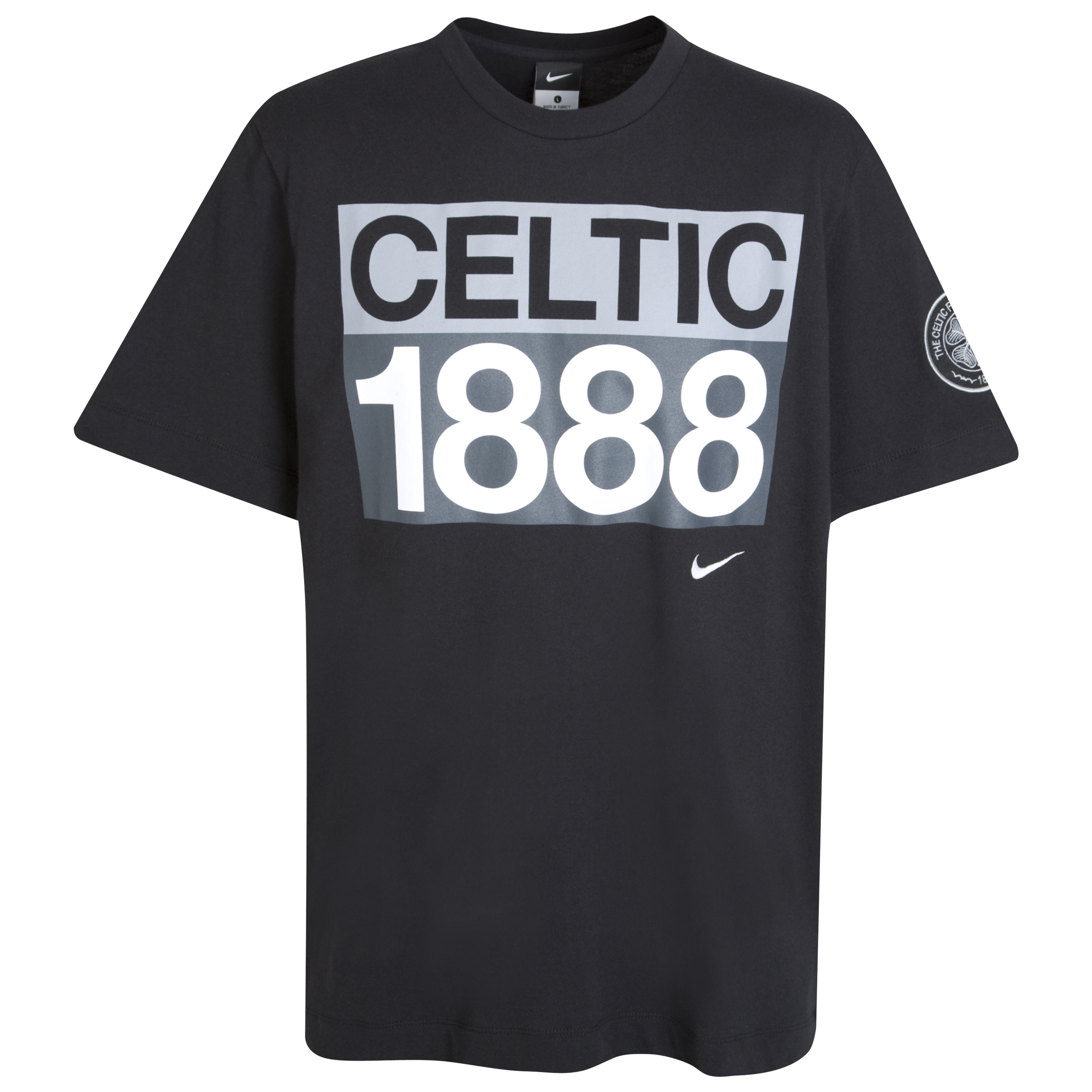 Celtic Authentic Graphic T-Shirt - Black/White.