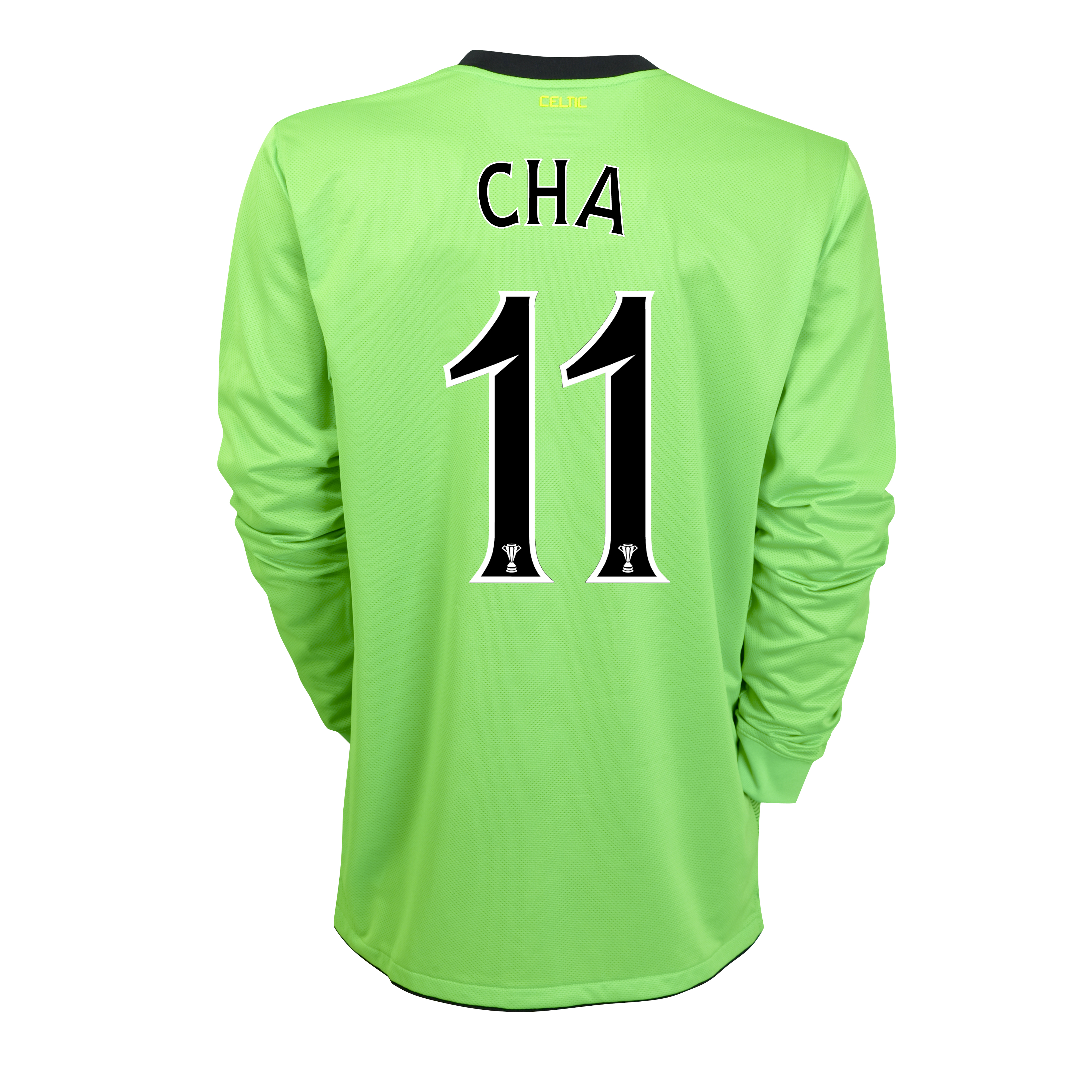 Celtic Away Shirt 2010~11 without Sponsor with Cha 11 Printing Long Sleeved