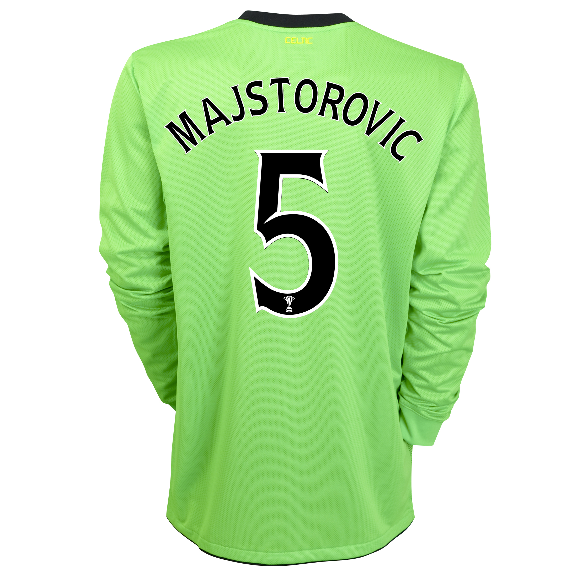 Celtic Away Shirt 2010~11 without Sponsor with Majstorovic 5 Printing Long Sleeved