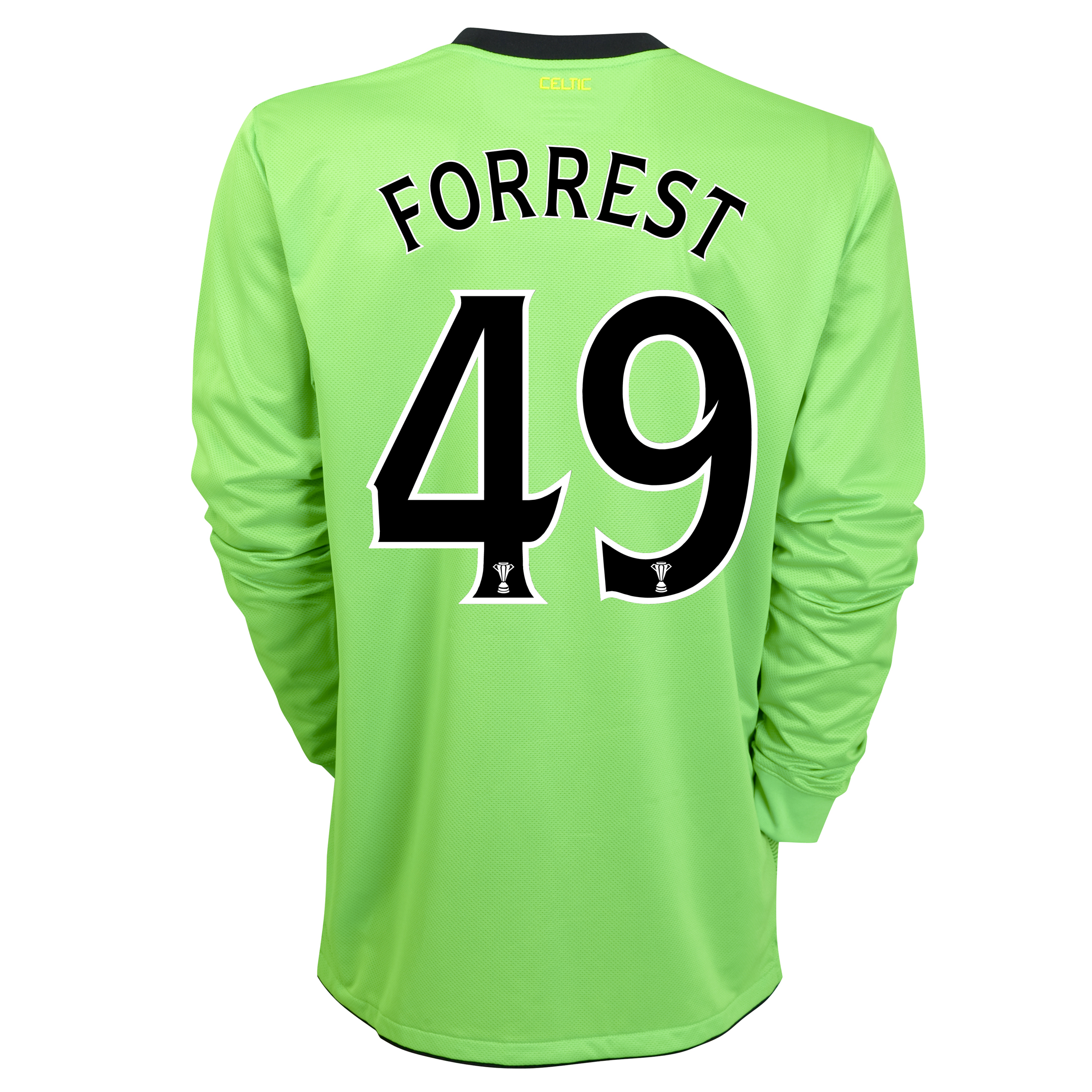 Celtic Away Shirt 2010~11 without Sponsor with Forrest 49 Printing Long Sleeved