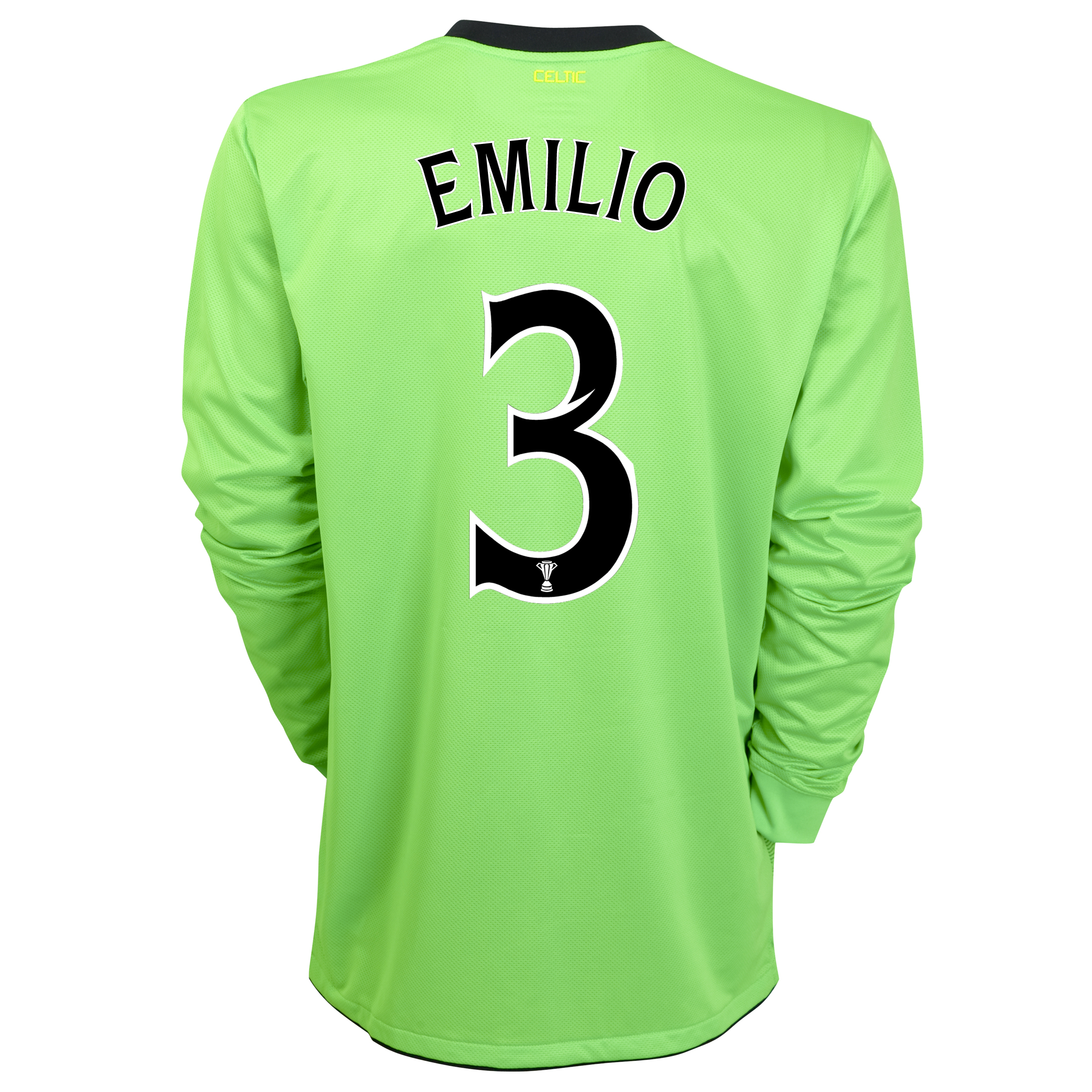 Celtic Away Shirt 2010~11 without Sponsor with Emilio 3 Printing Long Sleeved