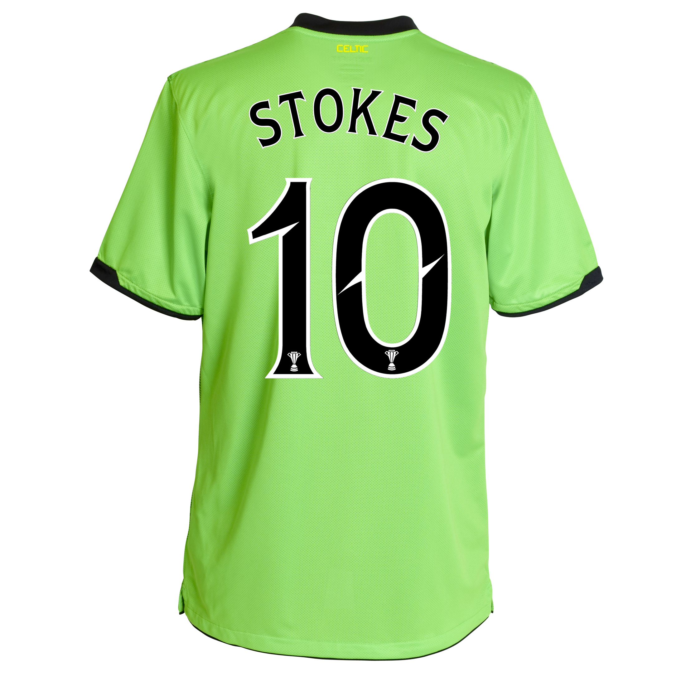 <br>Celtic Away Shirt 2010/11 without Sponsor with Stokes 10 printing