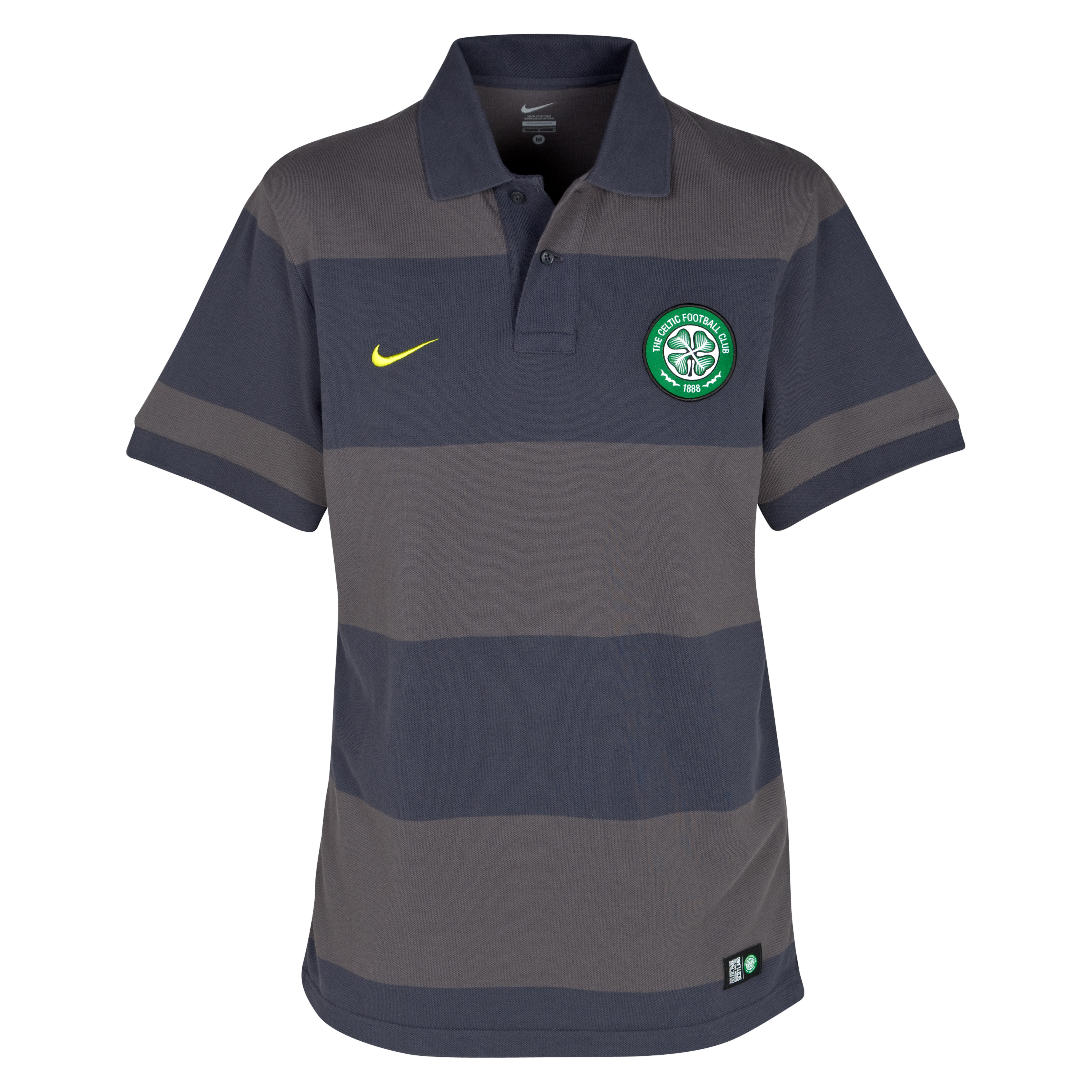 Celtic Authentic Grand Slam Polo Shirt - City Grey-Midnight Fog-High Voltage