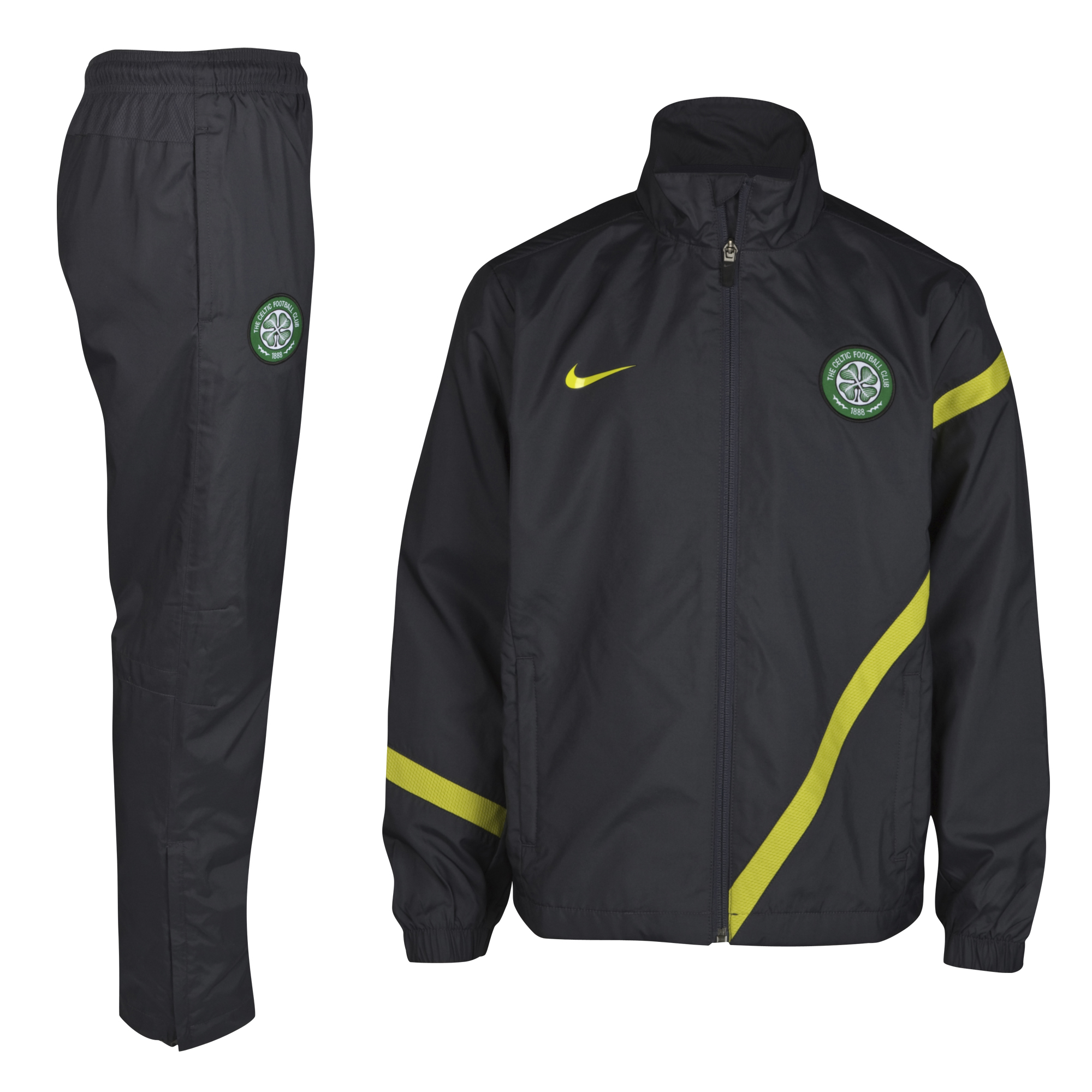 Celtic Sideline Warm Up Tracksuit - City Grey-High Voltage - Kids