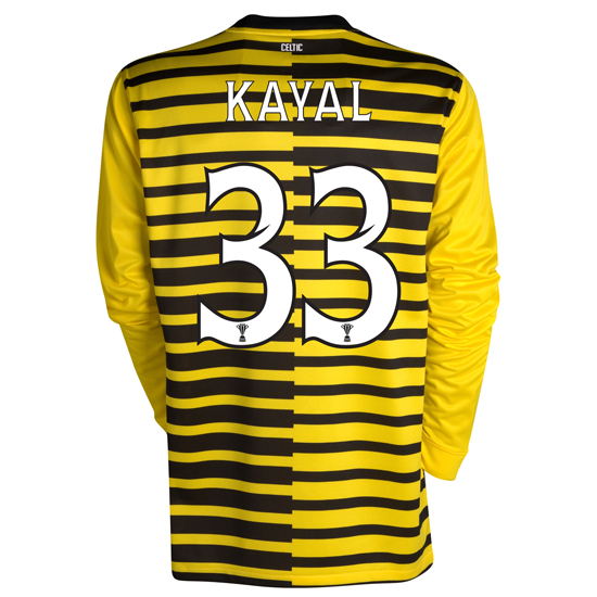<br>Celtic International Away Shirt 2011/12 Long Sleeved with Kayal 33 printing