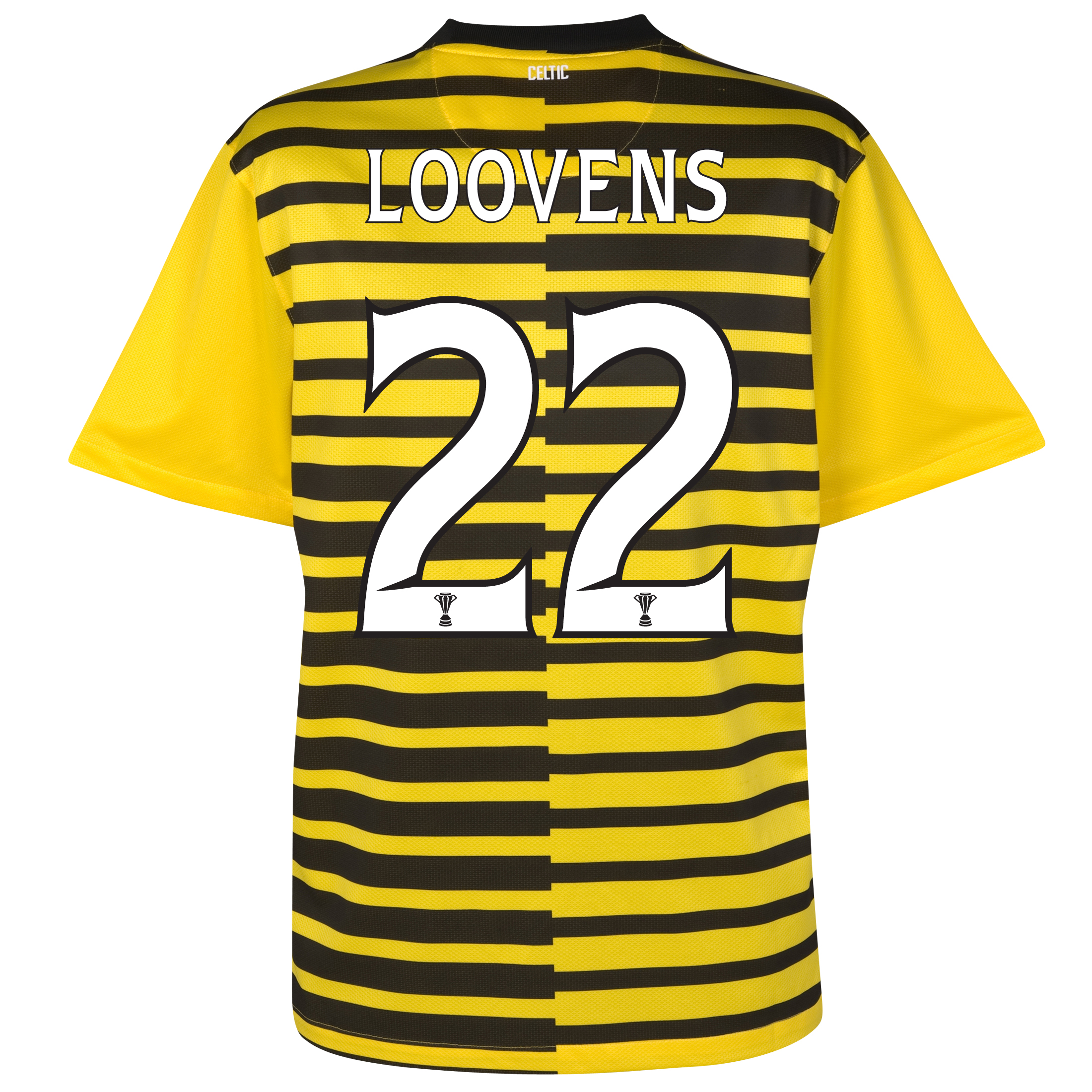 <br>Celtic International Away Shirt 2011/12 No Sponsor with Loovens 22 printing