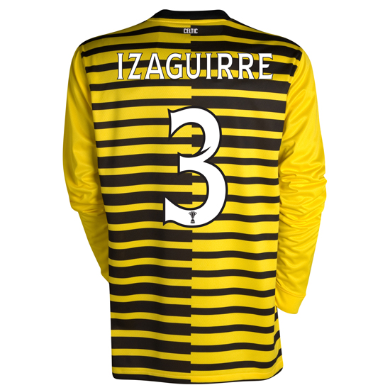Celtic International Away Shirt 2011~12 No Sponsor Long Sleeved with Izaguirre 3 printing