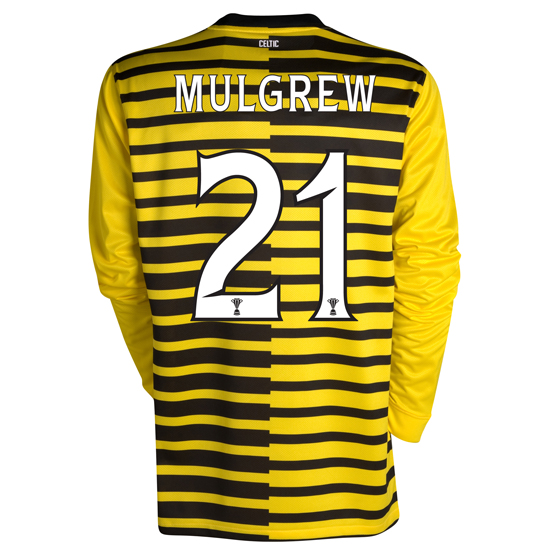 Celtic International Away Shirt 2011~12 No Sponsor Long Sleeved with Mulgrew 21 printing