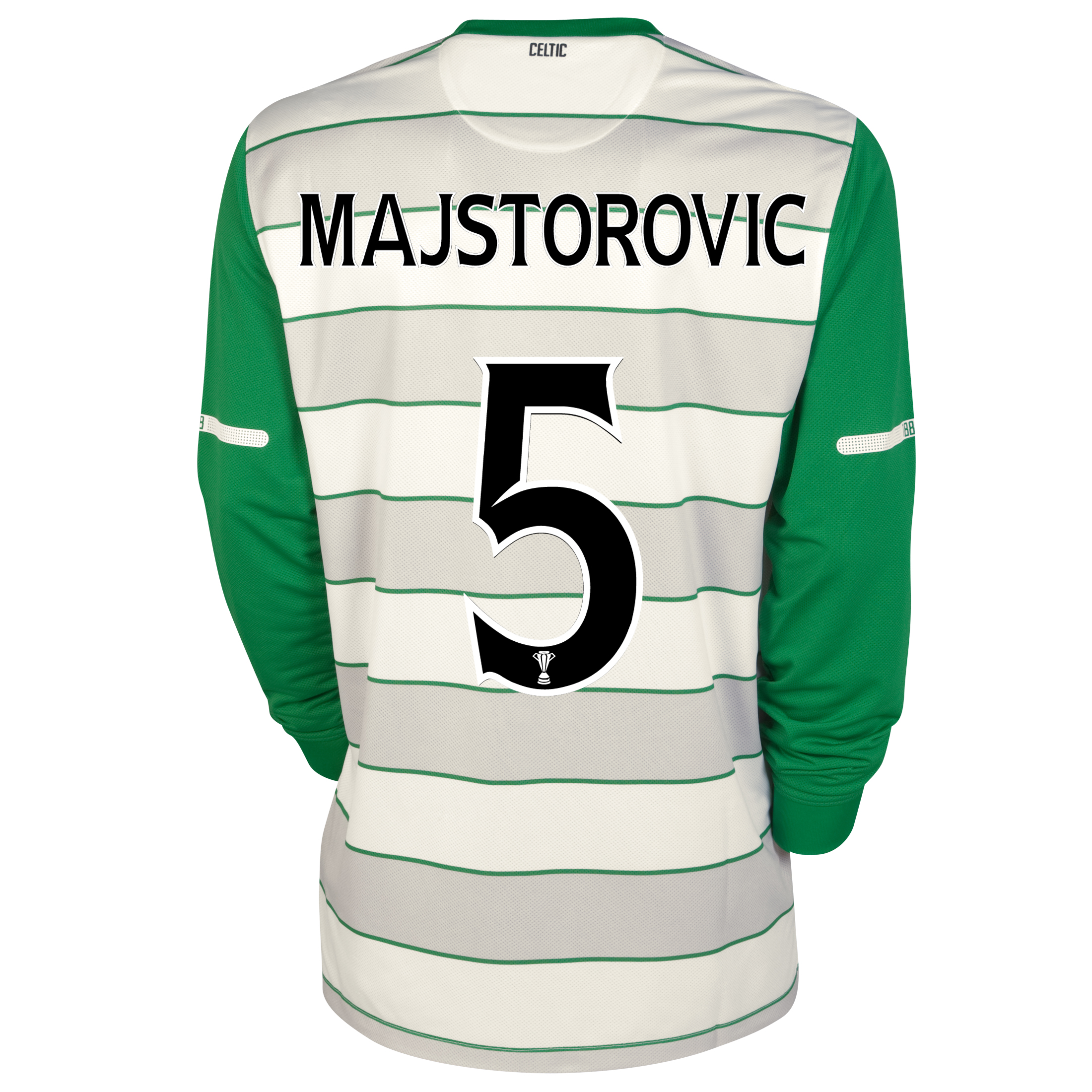 <br>Celtic Away Shirt 2011/12 Long Sleeved with Majstorovic 5 printing