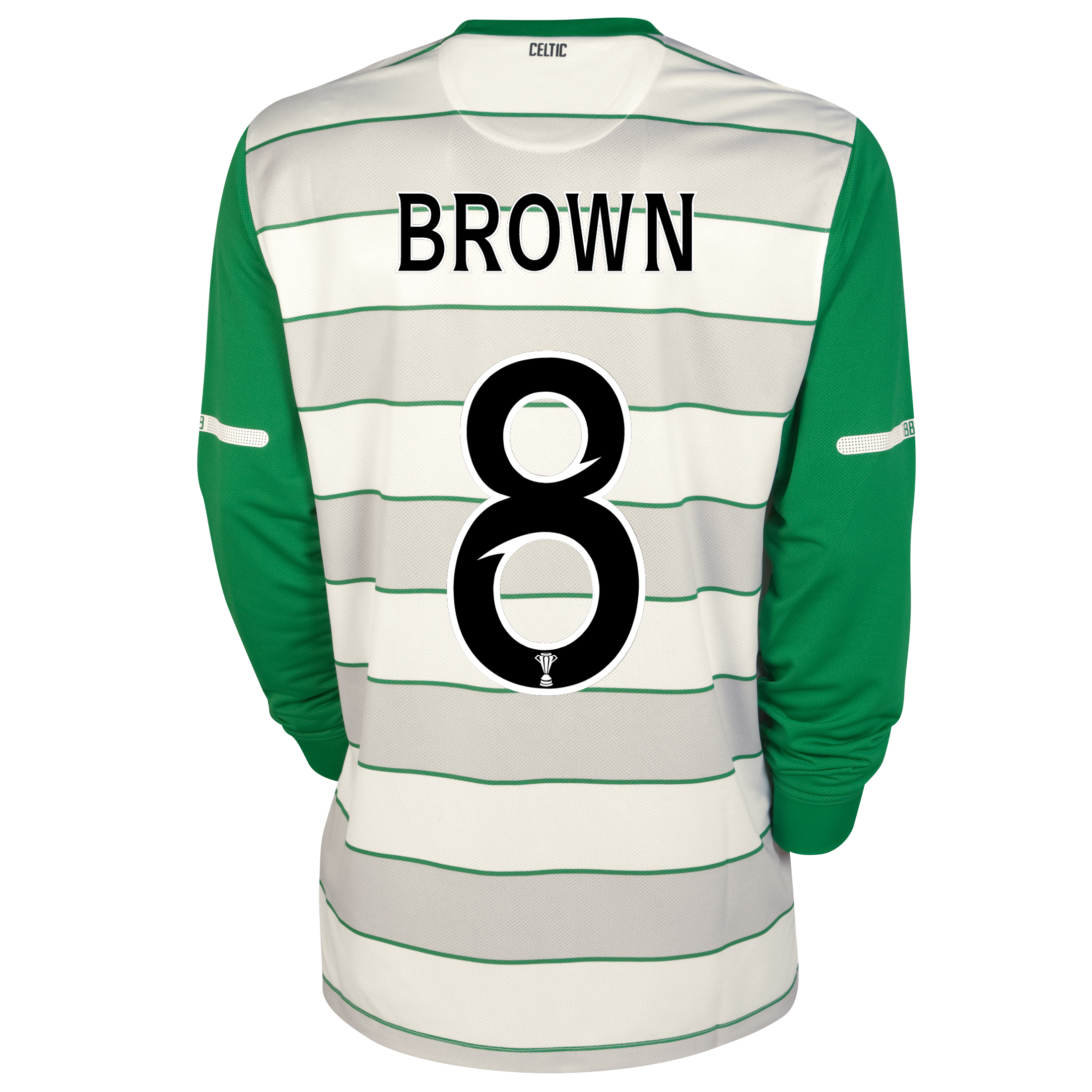 <br>Celtic Away Shirt 2011/12 Long Sleeved with Brown 8 printing
