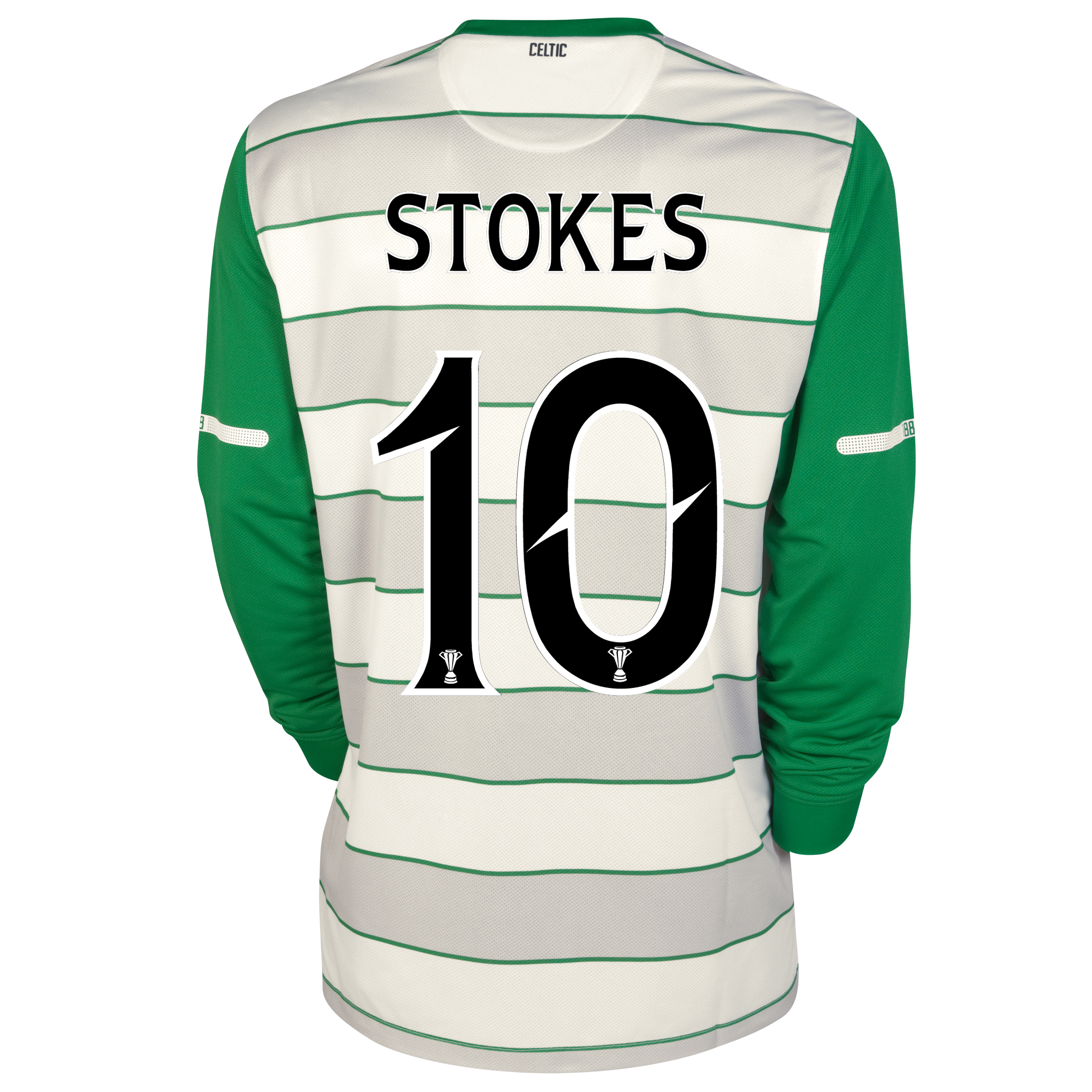 <br>Celtic Away Shirt 2011/12 Long Sleeved with Stokes 10 printing