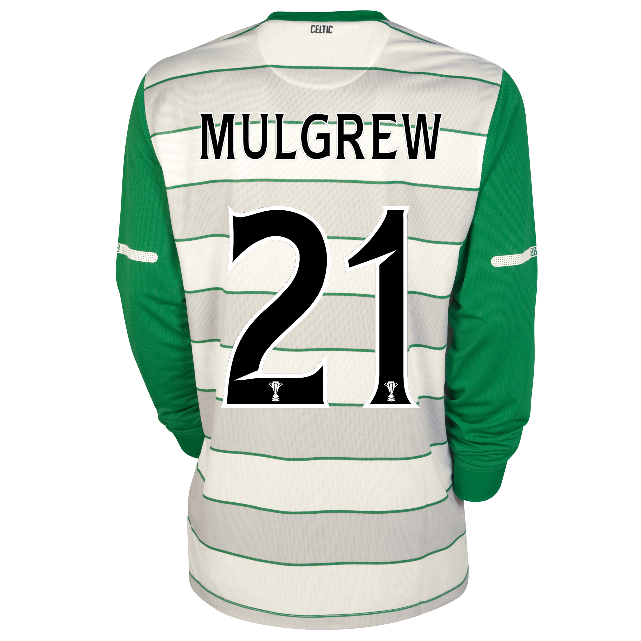 <br>Celtic Away Shirt 2011/12 Long Sleeved with Mulgrew 21 printing