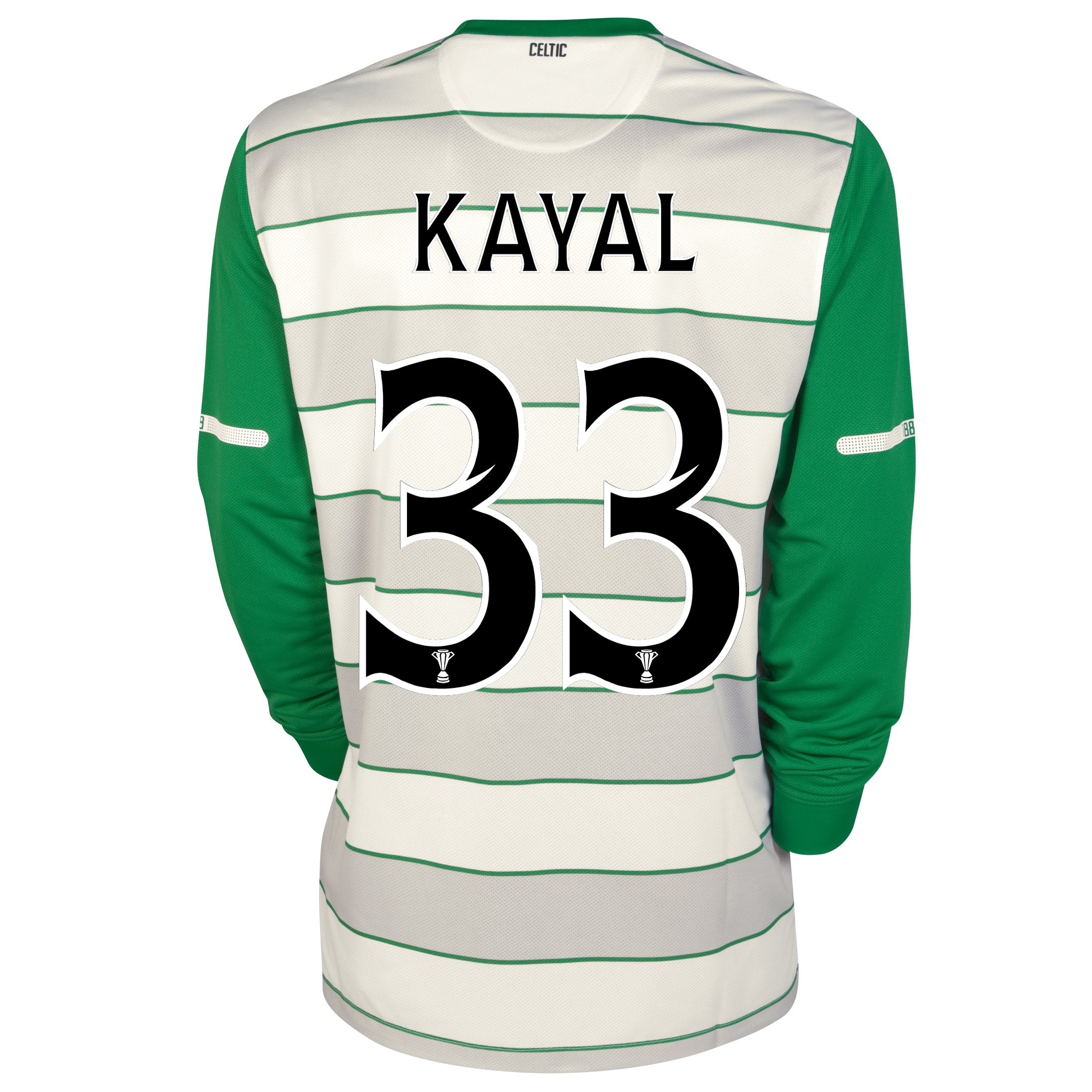 <br>Celtic Away Shirt 2011/12 Long Sleeved with BKayal 33 printing