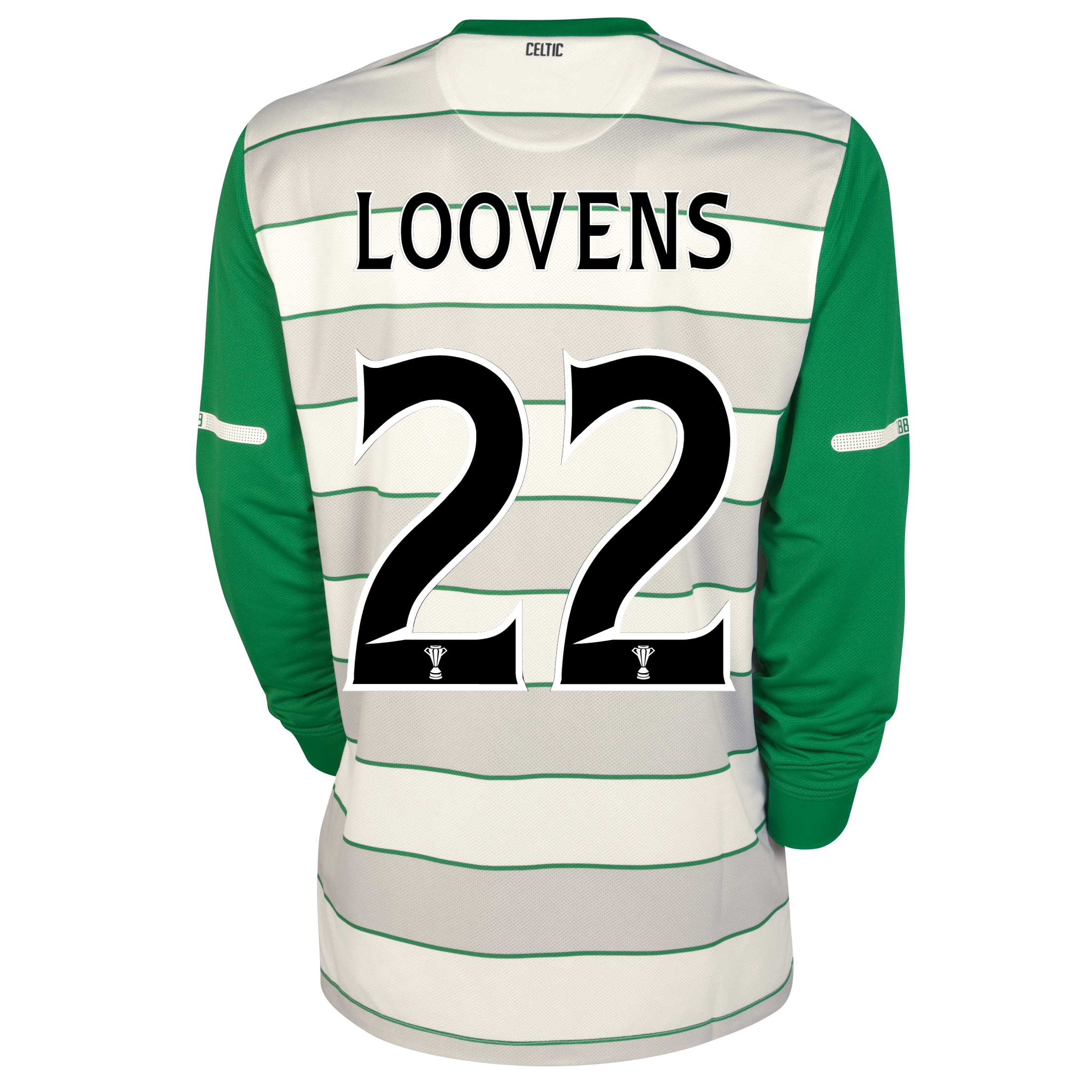 Celtic Away Shirt 2011~12 No Sponsor Long Sleeved with Loovens 22 printing