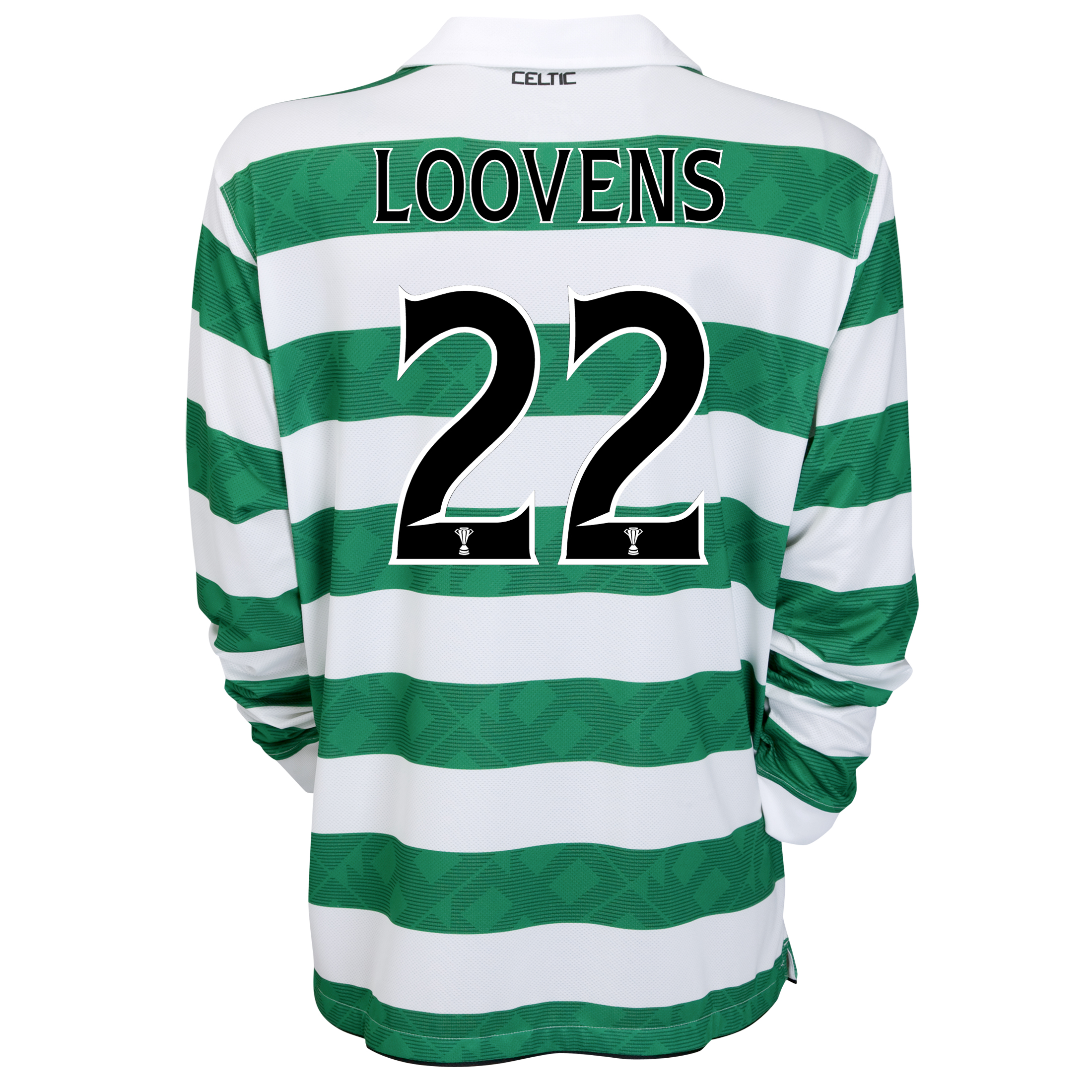 <br>Celtic Home Shirt 2010/12 Long Sleeved Kids with Loovens 22 printing