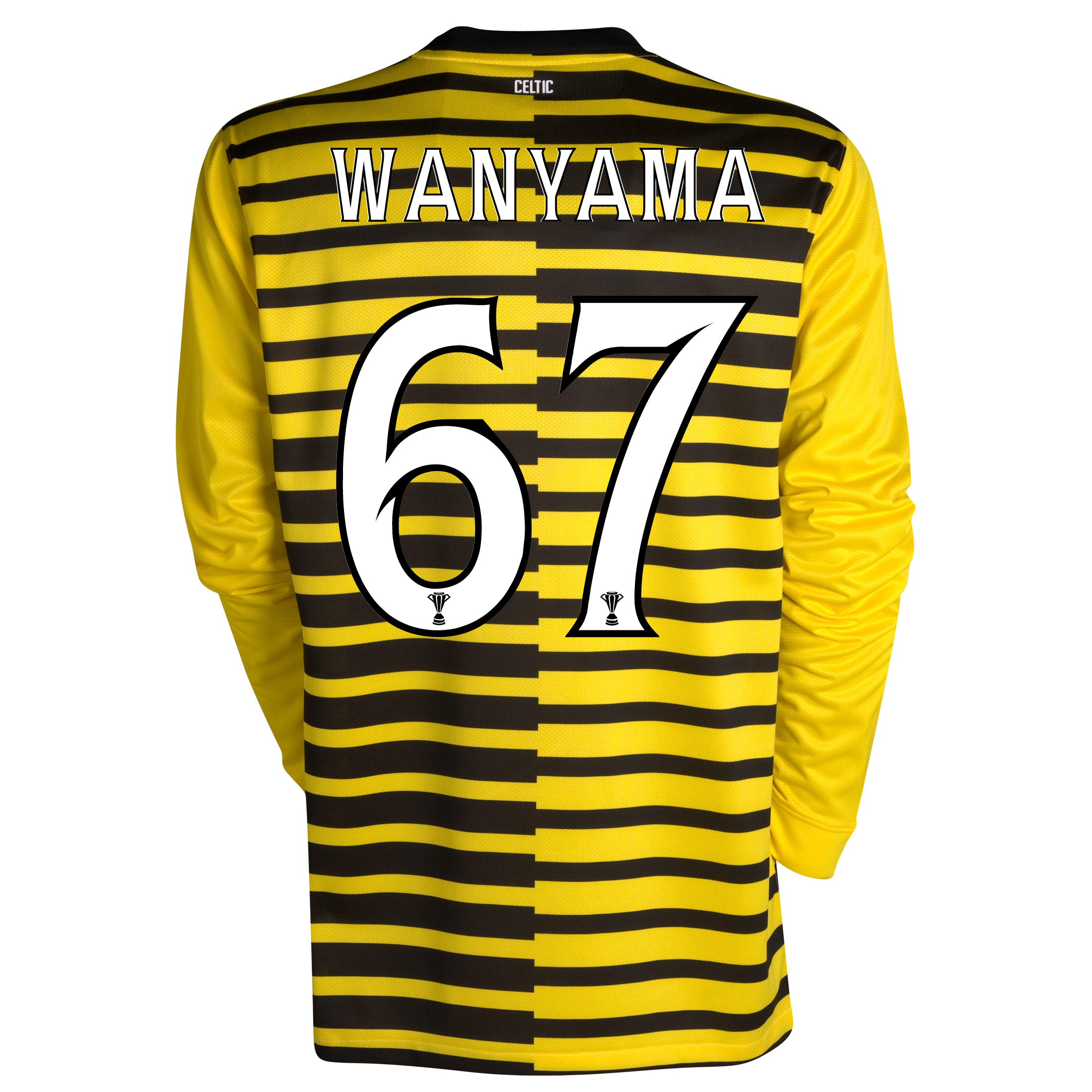 <br>Celtic International Away Shirt 2011/12 No Sponsor Long Sleeved with Wanyama 67 printing