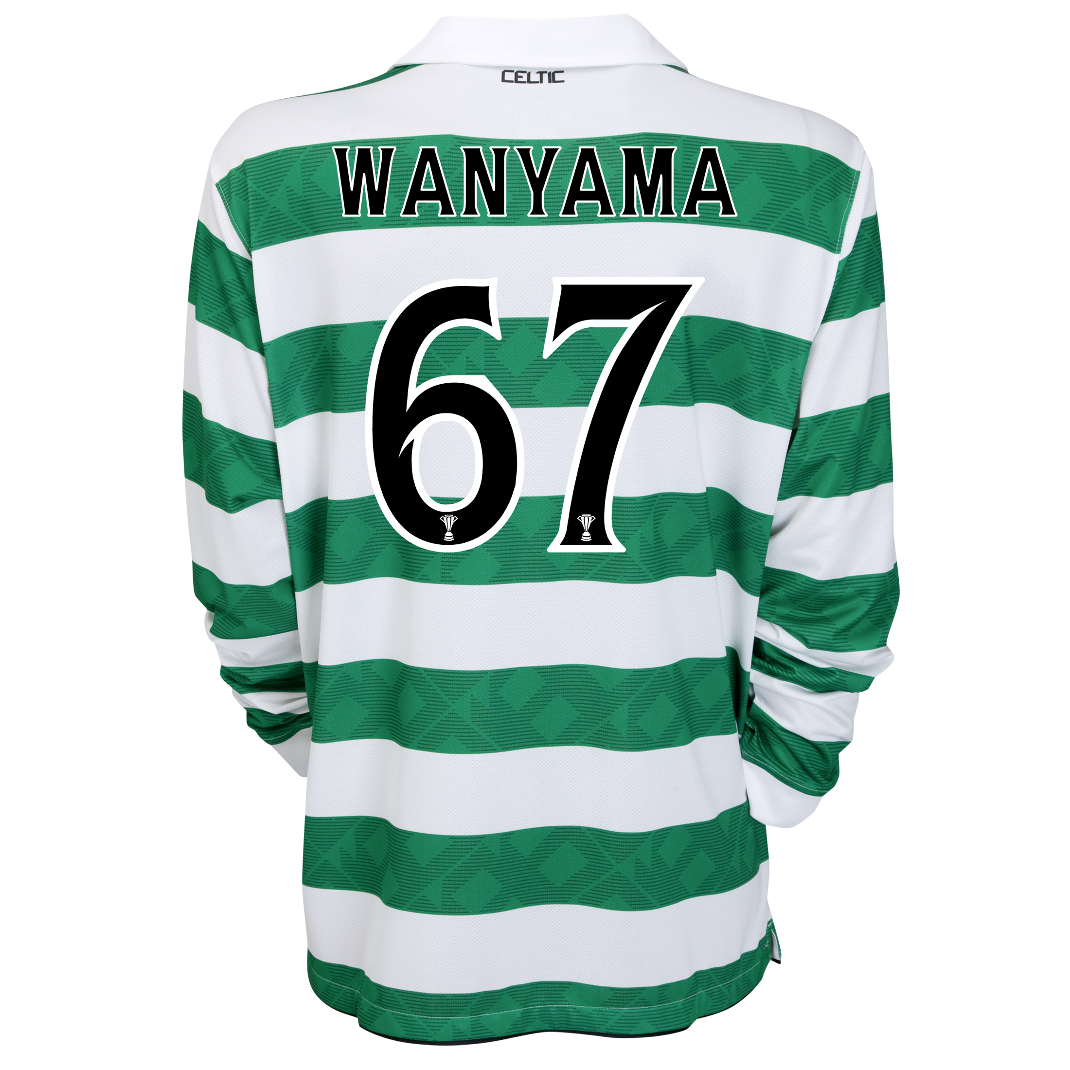 Celtic Home Shirt 2010~12 Long Sleeved Kids with Wanyama 67 printing