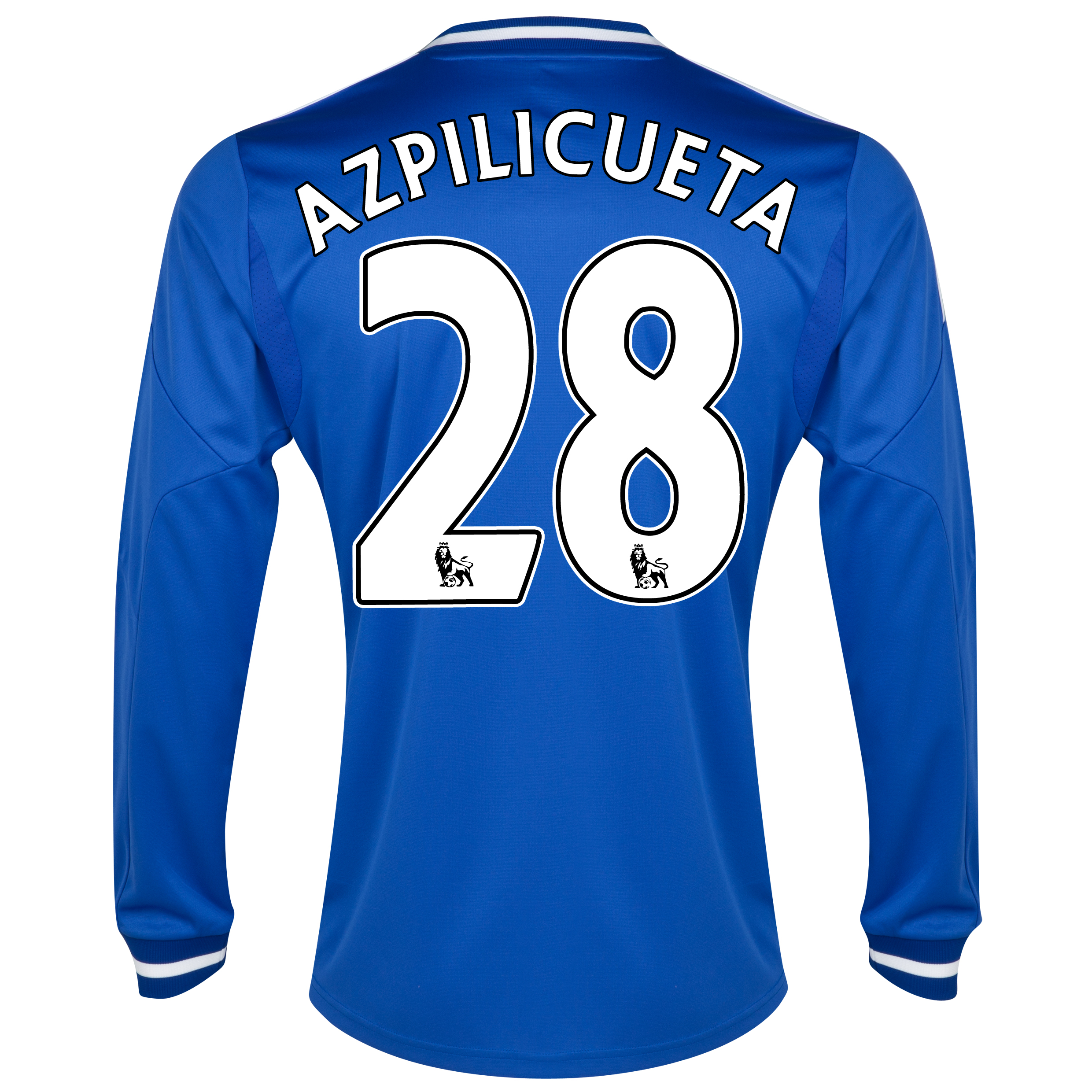 Chelsea Home Shirt 2013/14 - Long Sleeve - Kids with Azpilicueta 28 printing