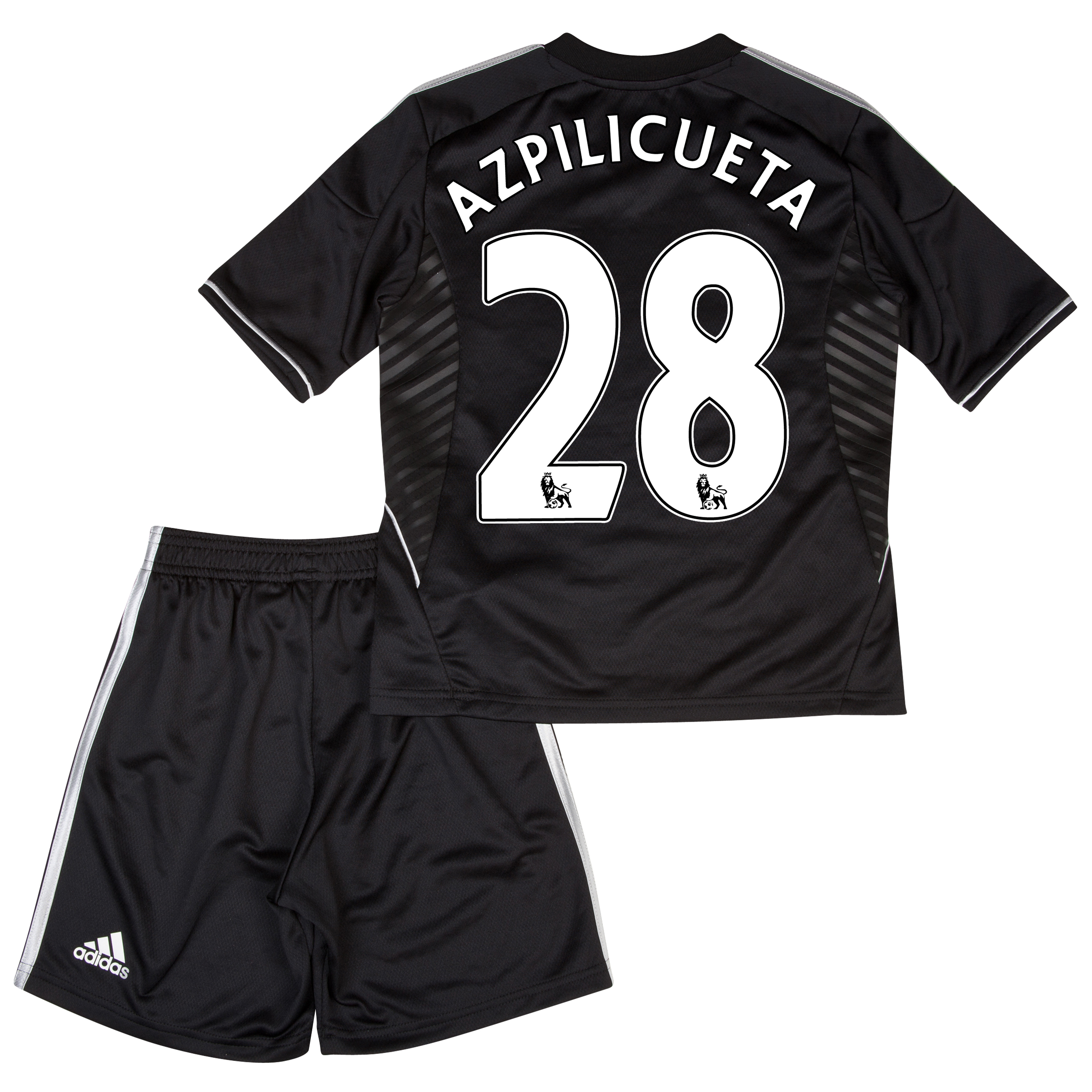 Chelsea Third Mini Kit 2013/14 with Azpilicueta 28 printing